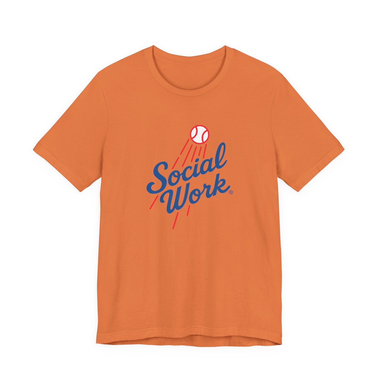 Social Work Vintage Baseball Tee – “Social Work” Script Graphic T‑Shirt