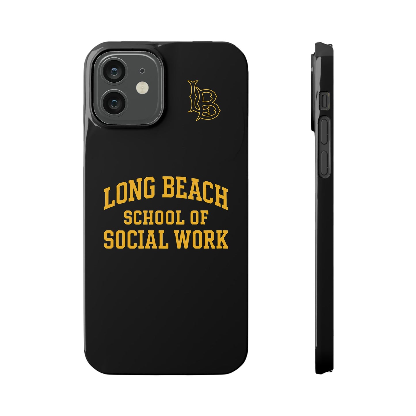Long Beach State University - Slim I-Phone Case - School of Social Work (Black)