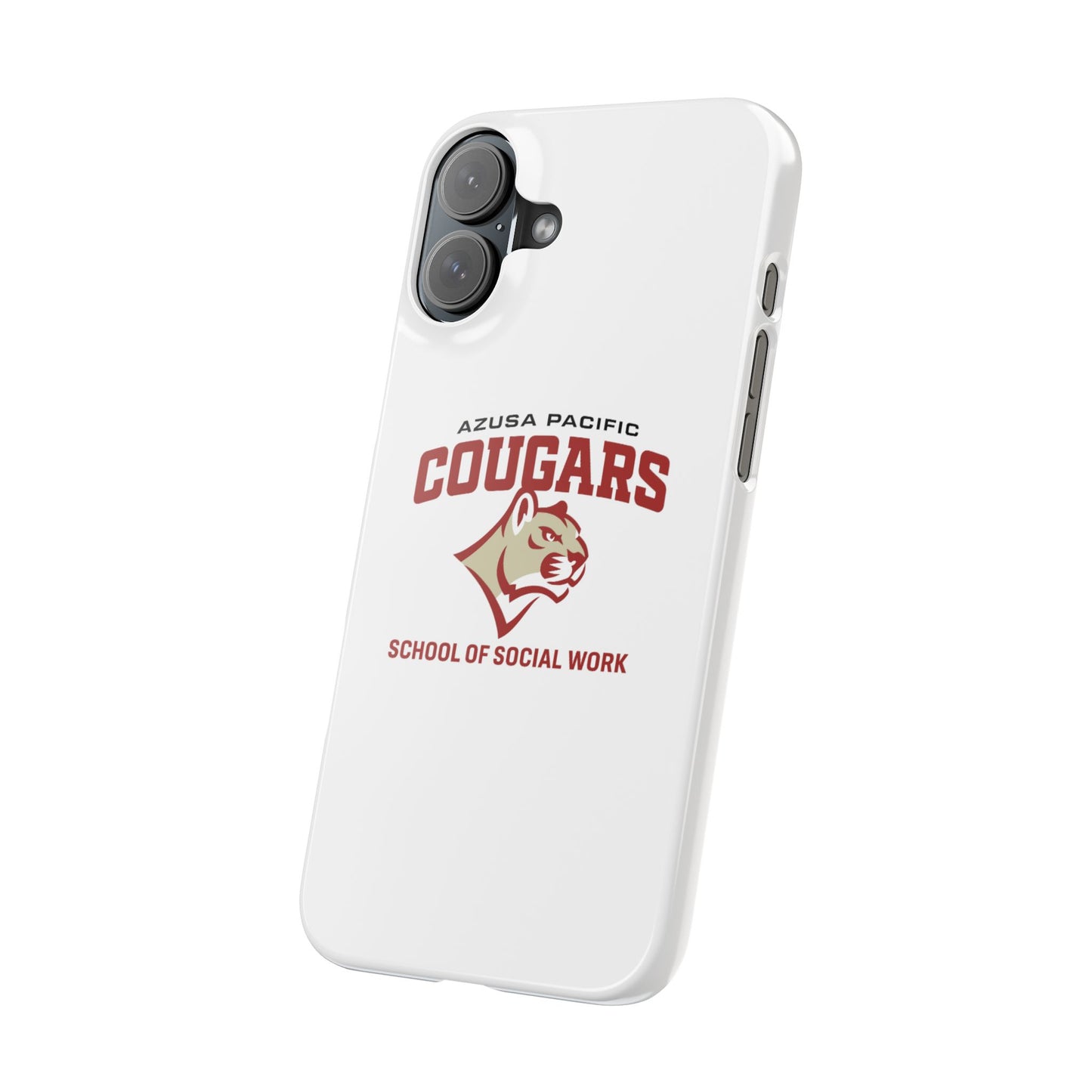 Azuza Pacific University - Slim I-Phone Case - School of Social Work (White)