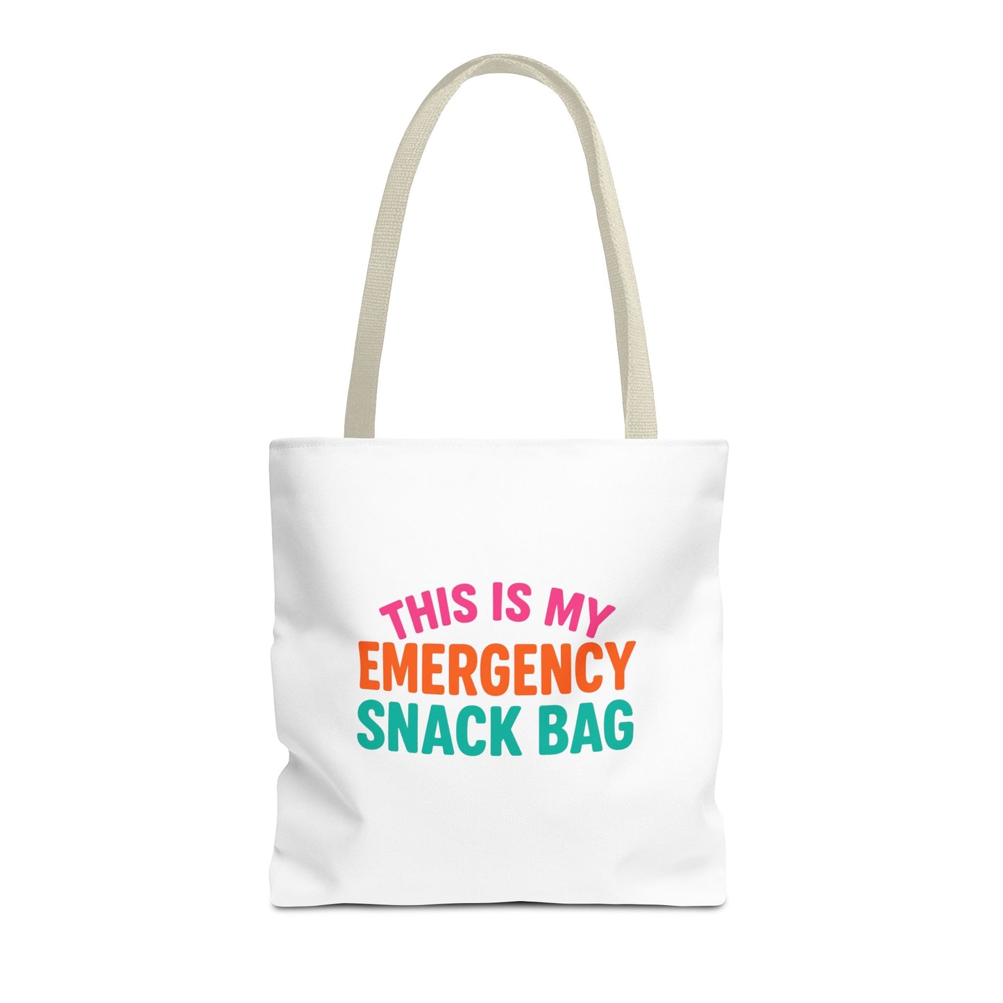 Snack Emergency Tote Bag — "This Is My Emergency Snack Bag" Cute Grocery/Everyday Carry (Social Work/Mental Health)