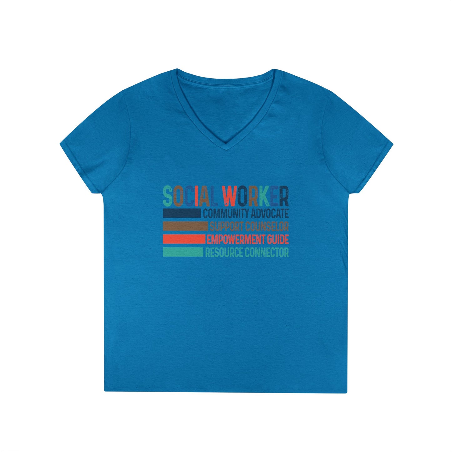 Social Worker V-Neck Tee — Retro & Fun Graphic Shirt