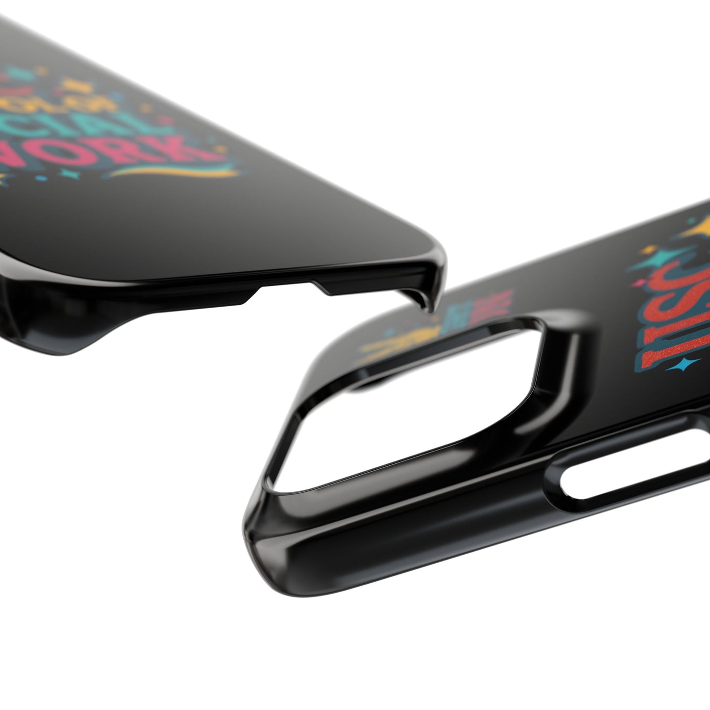 USC Trojans Slim I-Phone Case - School of Social Work - Glitter Style (Black)