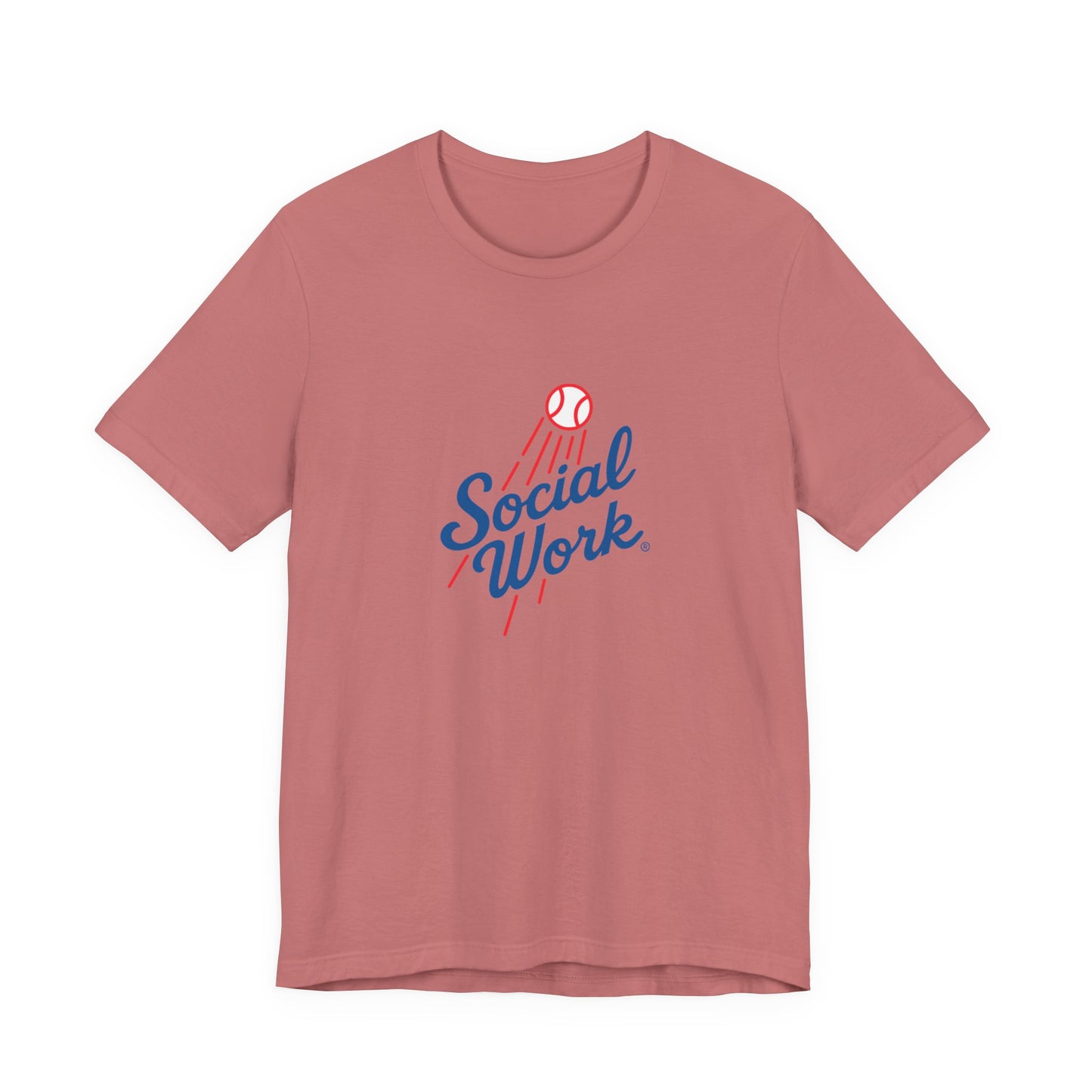 Men's Social Work Baseball Tee — Retro Script Social Worker T-Shirt