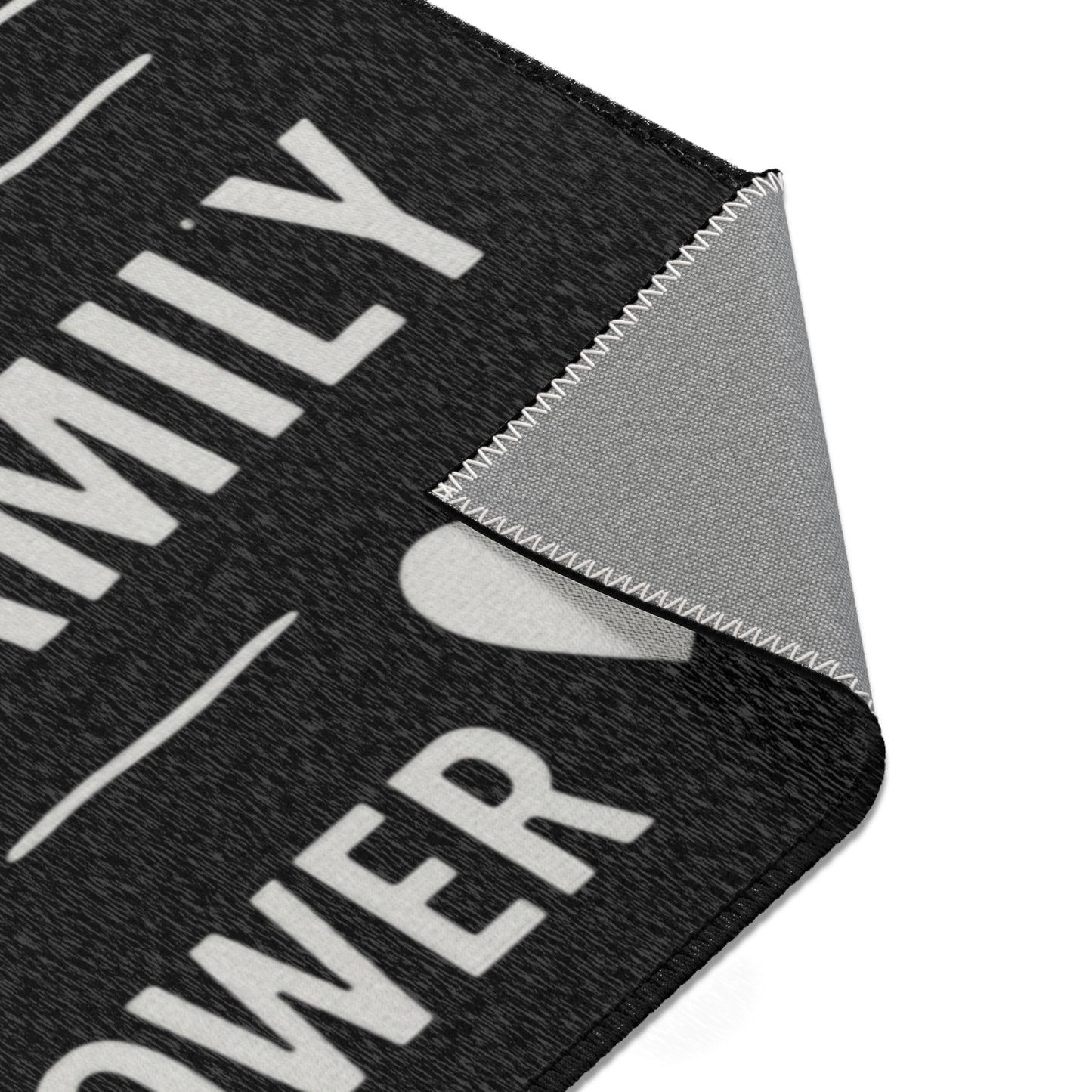 School Social Work Inspirational Area Rug - Black With Logo