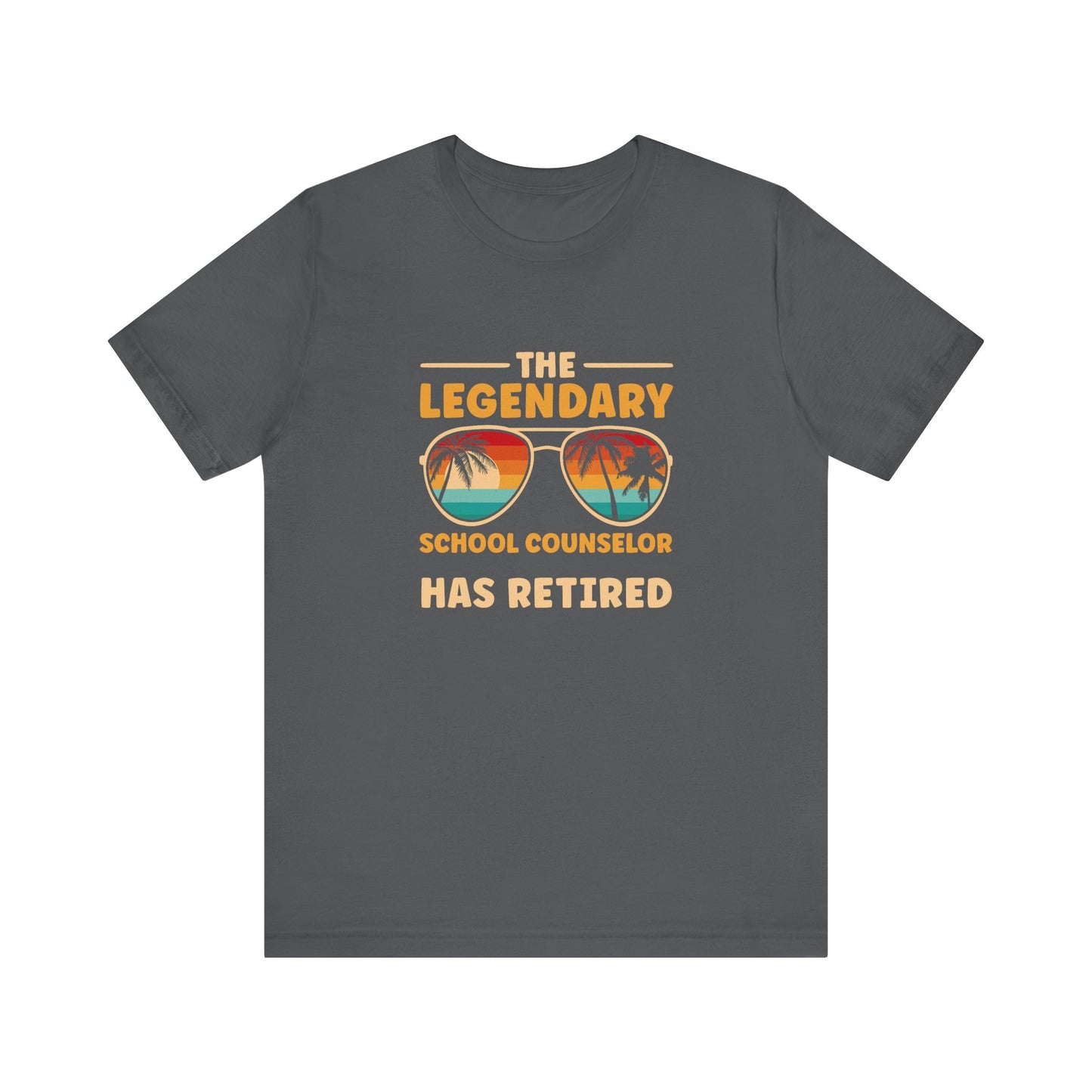 Unisex The Legendary School Counselor Has Retired T-Shirt — Retirement Gift Tee for Counselors