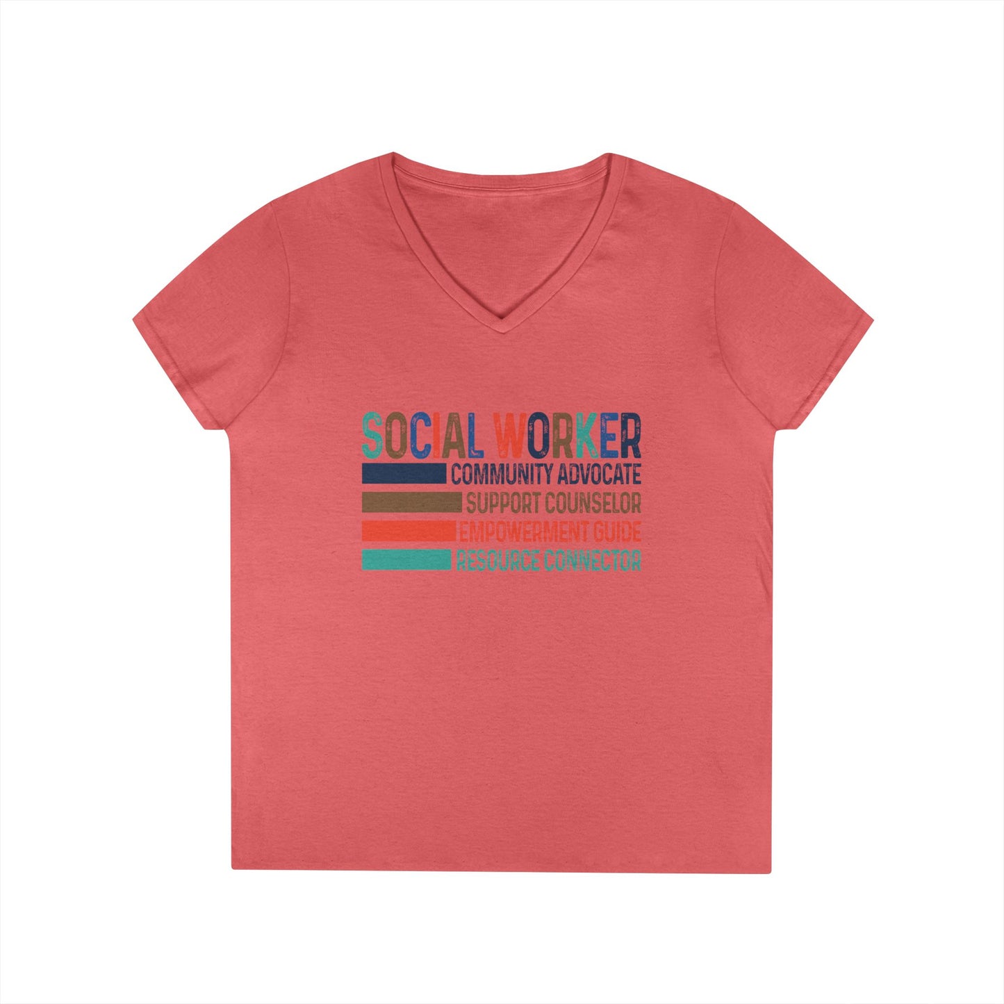 Social Worker V-Neck Tee — Retro & Fun Graphic Shirt