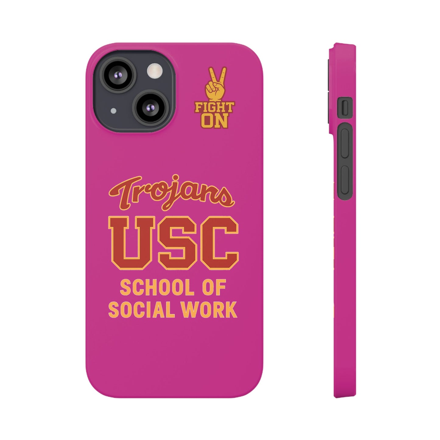 USC Trojans Slim I-Phone Case - School of Social Work (Pink)