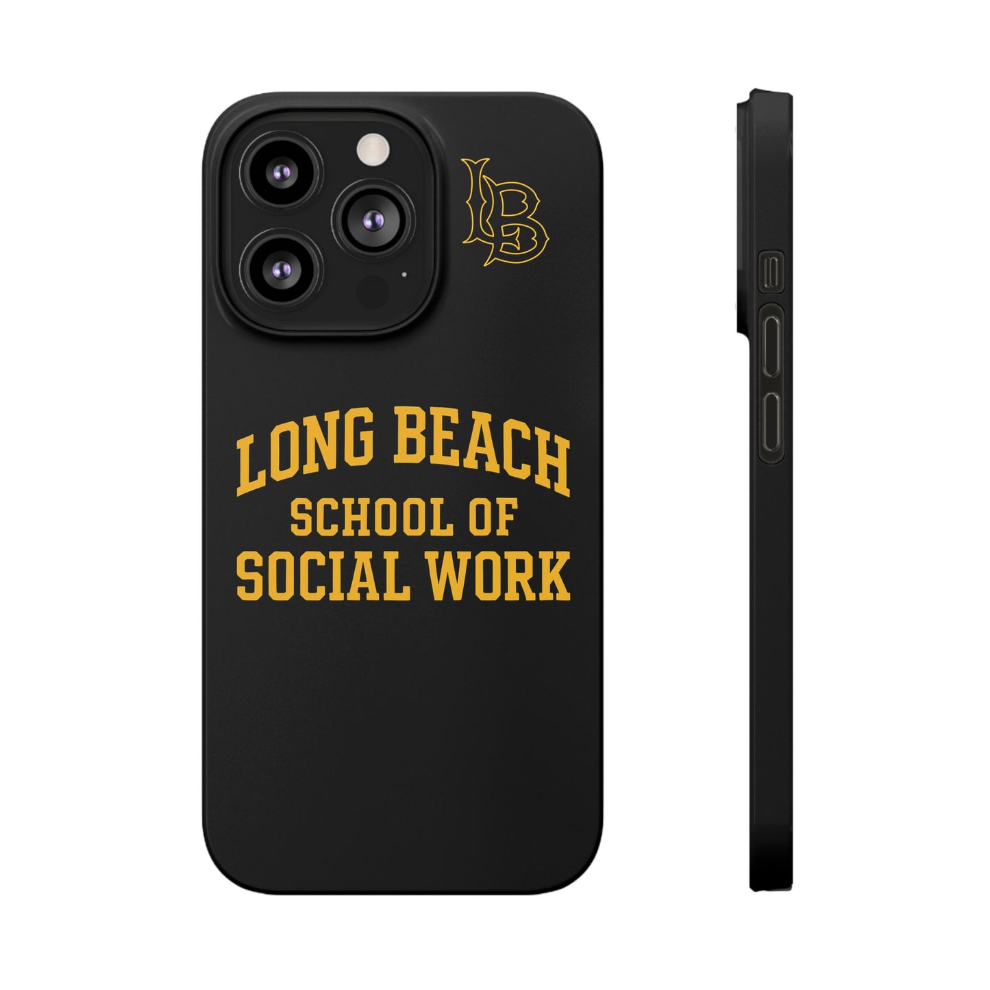 Long Beach State University - Slim I-Phone Case - School of Social Work (Black)