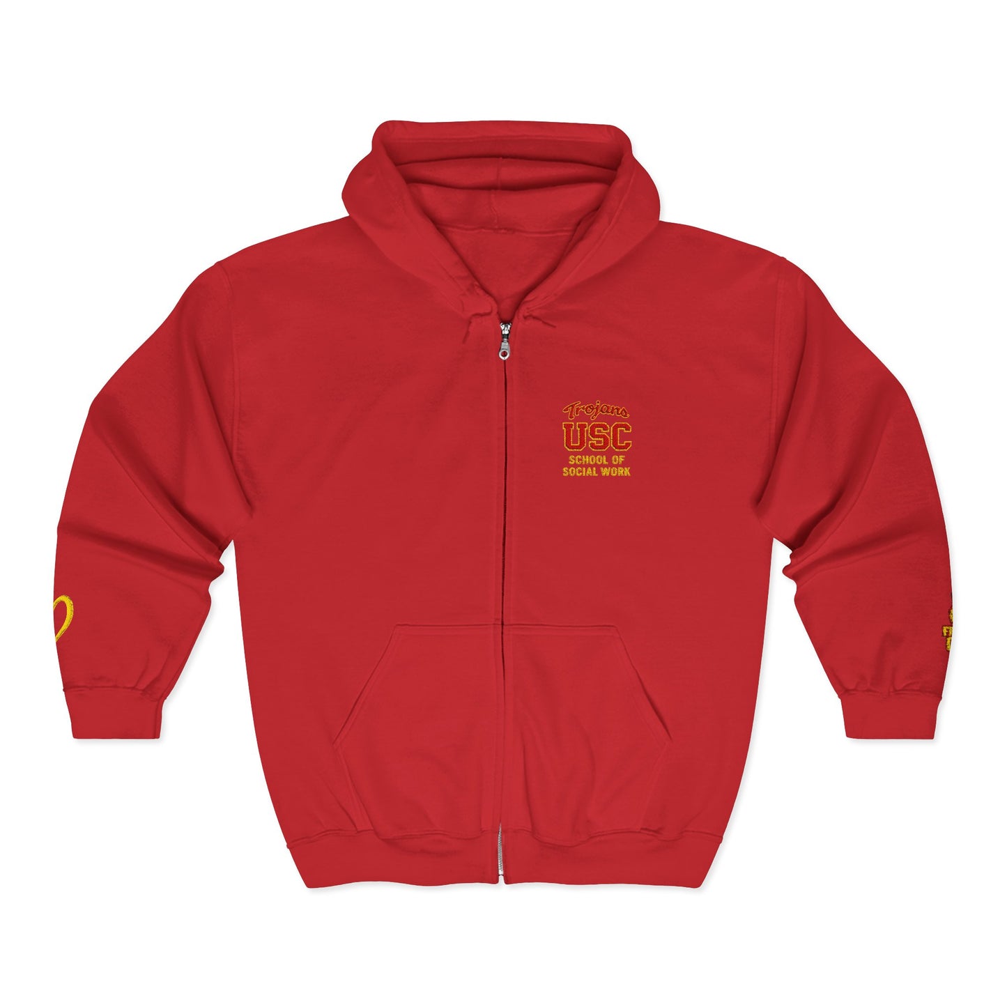 USC School of Social Work -Unisex Heavy Blend™ Full Zip Hooded Sweatshirt - Ultimate Comfort for Fans
