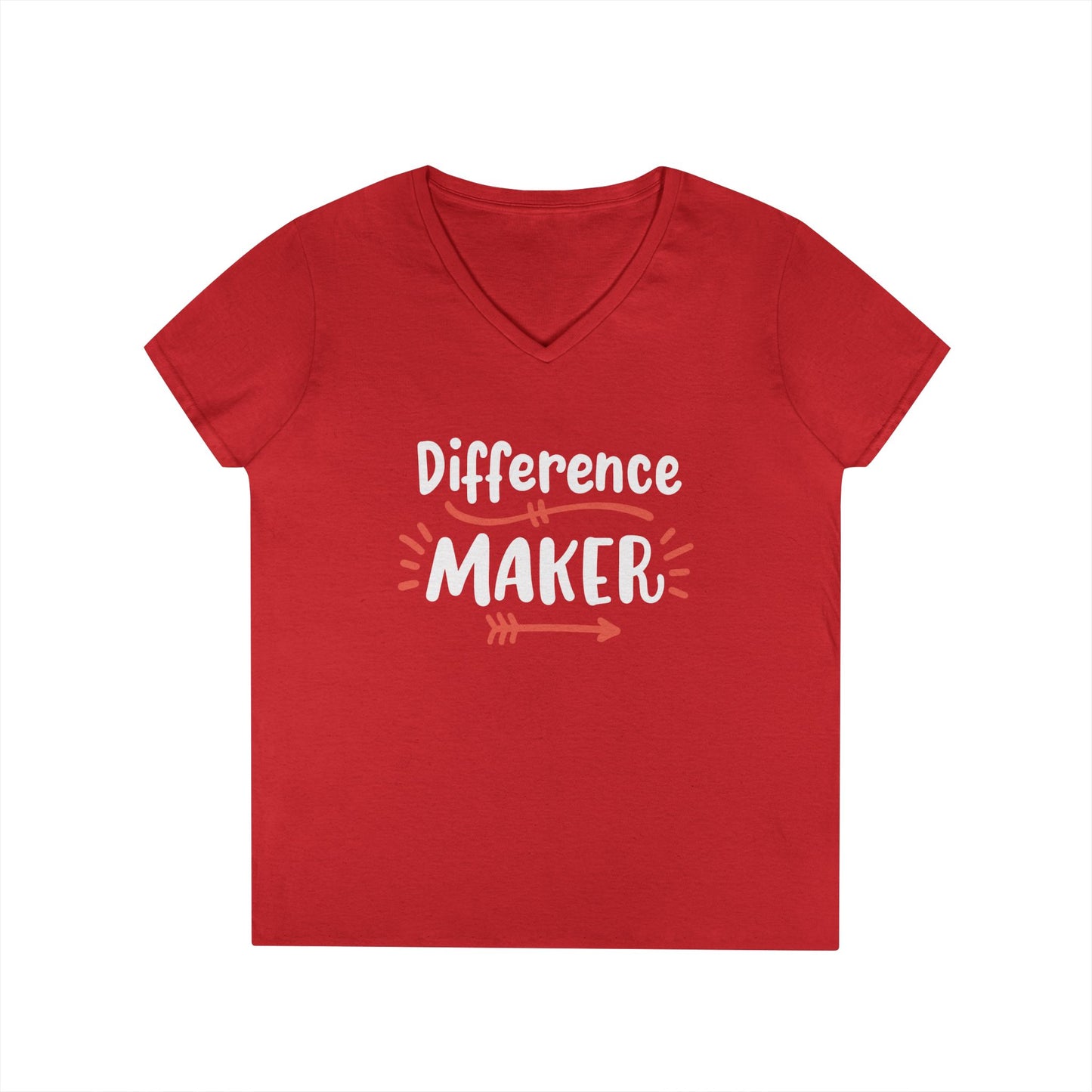 Difference Maker V-Neck Tee — Inspirational Ladies' T-Shirt