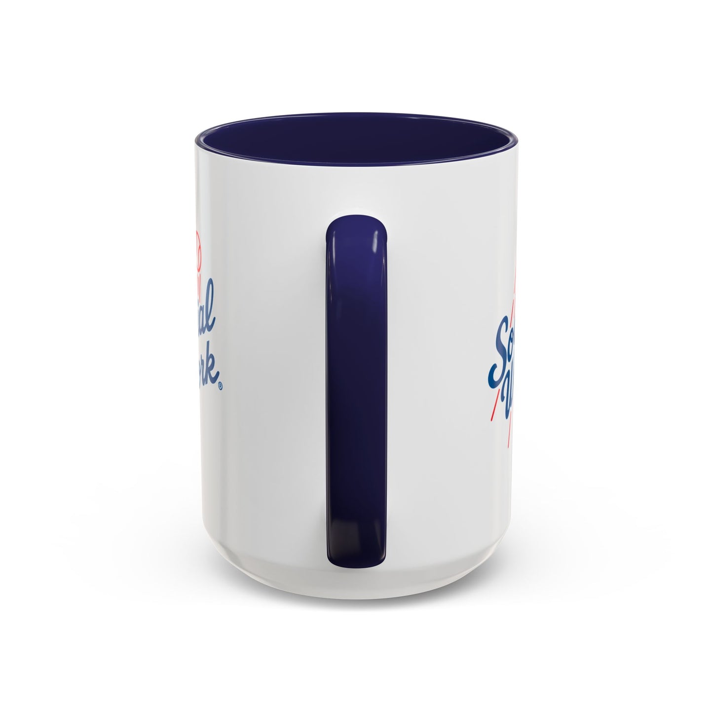 Social Work Baseball Coffee Mug — Retro Script Accent 15oz
