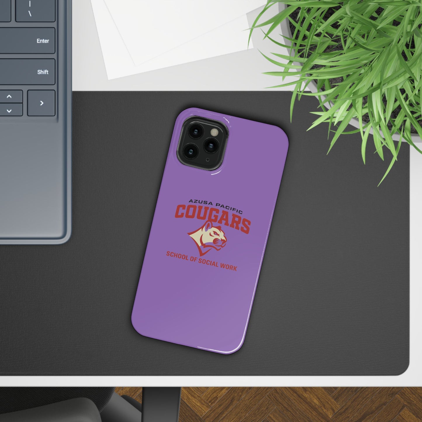 Azuza Pacific University - Slim I-Phone Case - School of Social Work (Light Purple)