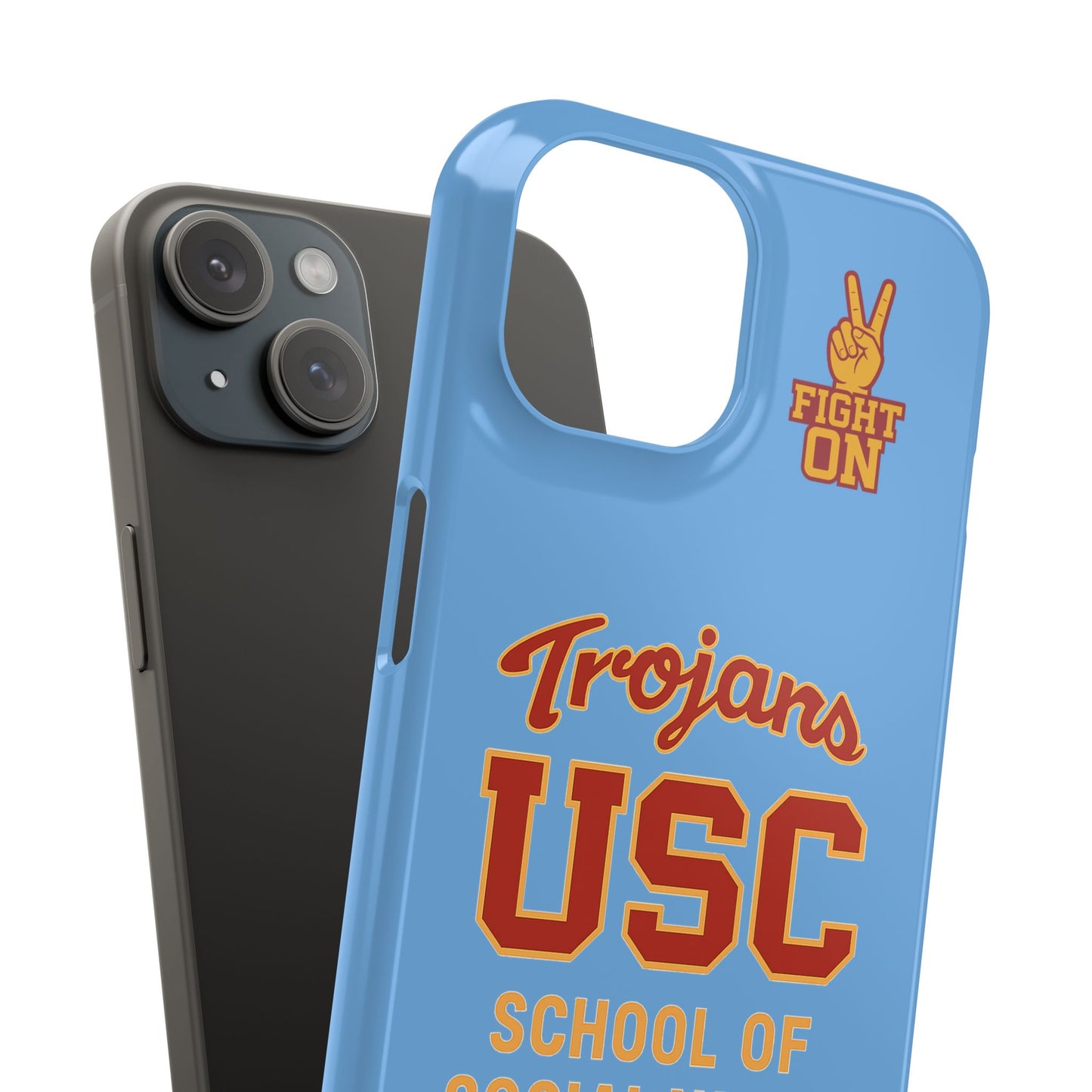 USC Trojans Slim I-Phone Case - School of Social Work (Light Blue)