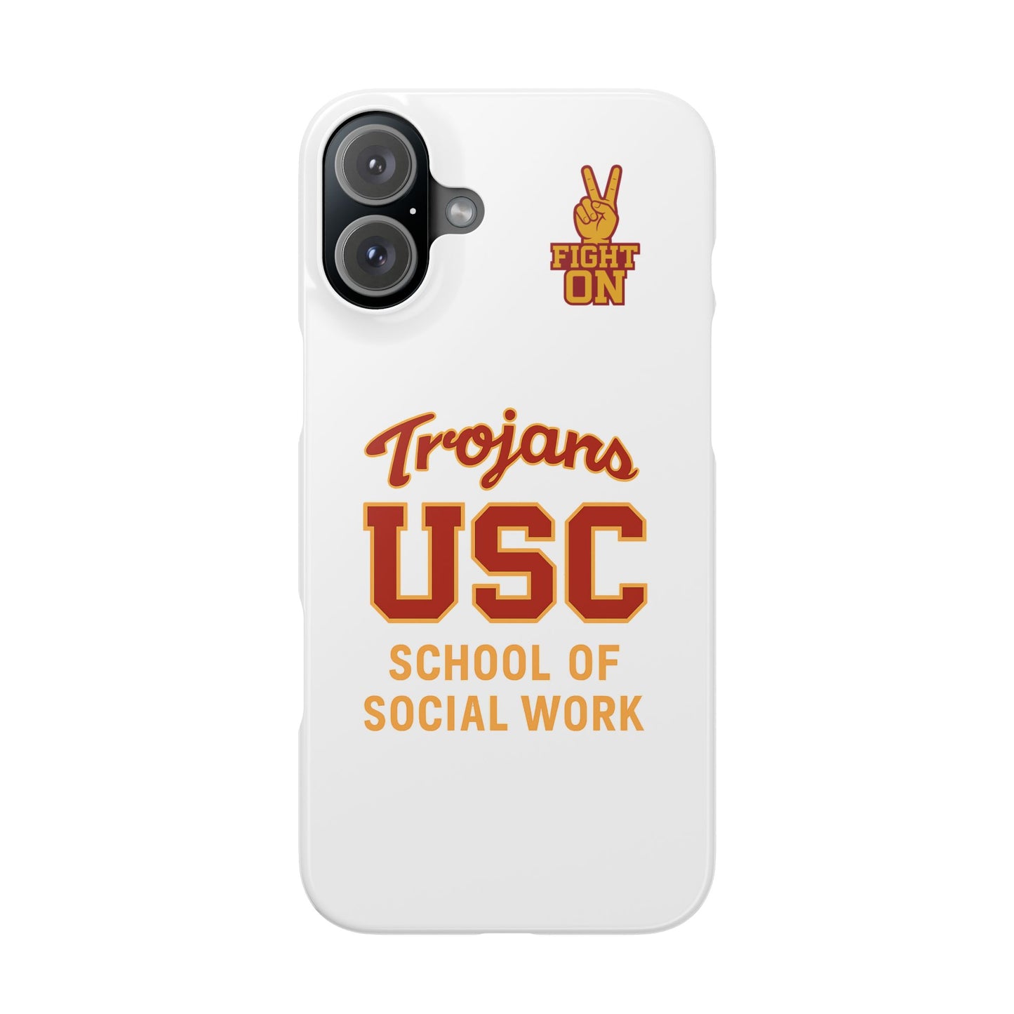 USC Trojans Slim I-Phone Case - School of Social Work (White)