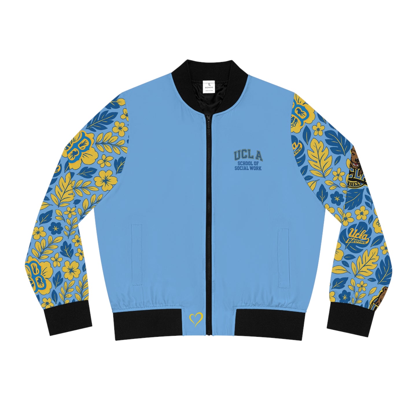 UCLA School of Social Welfare - Hawaiian Bomber Jacket - Baby Blue