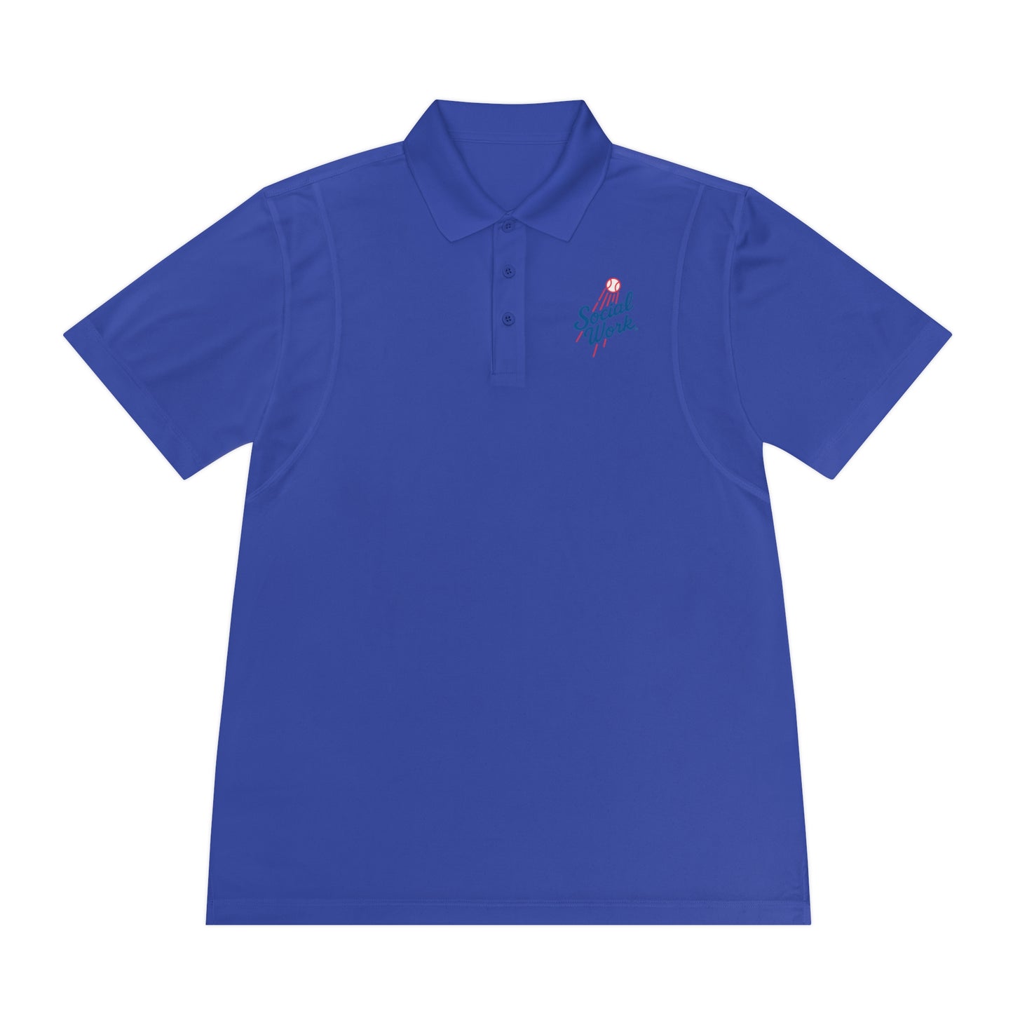 Sport Polo Shirt — Small "Special Week" Retro Script Chest Logo - Men's
