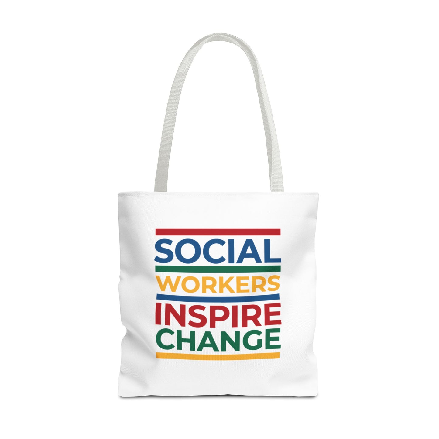 Social Worker Tote Bag — Inspirational "Social Workers Inspire Change" Two Side Design