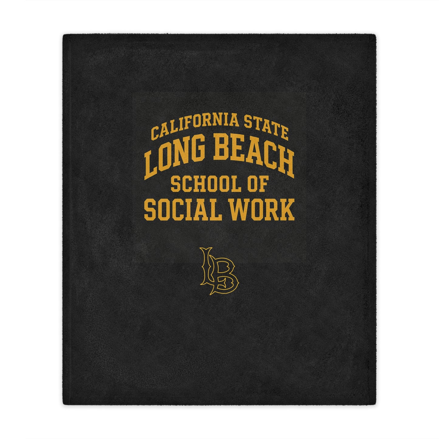 CSULB School of Social Work Mini Blanket - Great for your office chair or your couch at home!