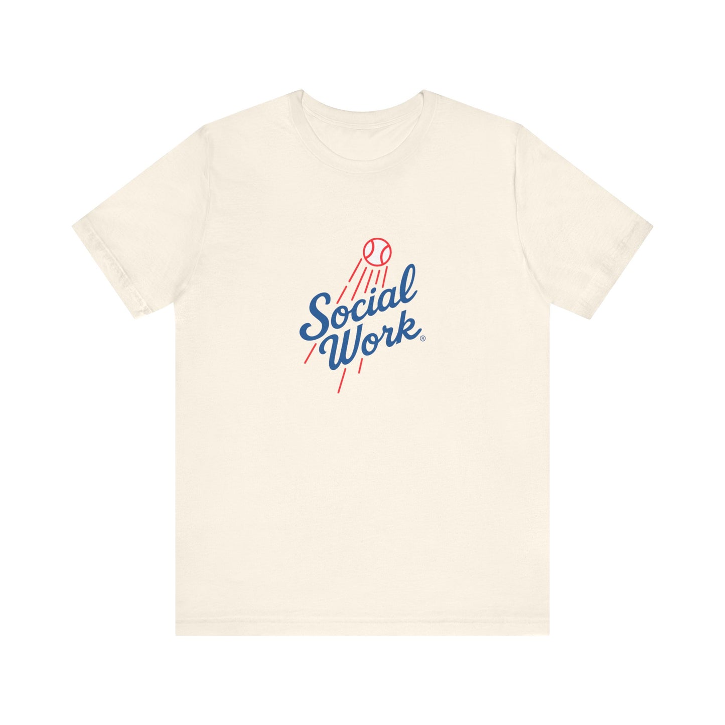 Men's Social Work Baseball Tee — Retro Script Social Worker T-Shirt