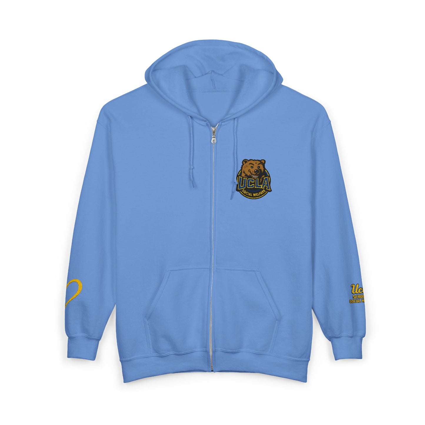 UCLA School of Social Welfare -Unisex Heavy Blend™ Full Zip Hooded Sweatshirt - Ultimate Comfort for Fans