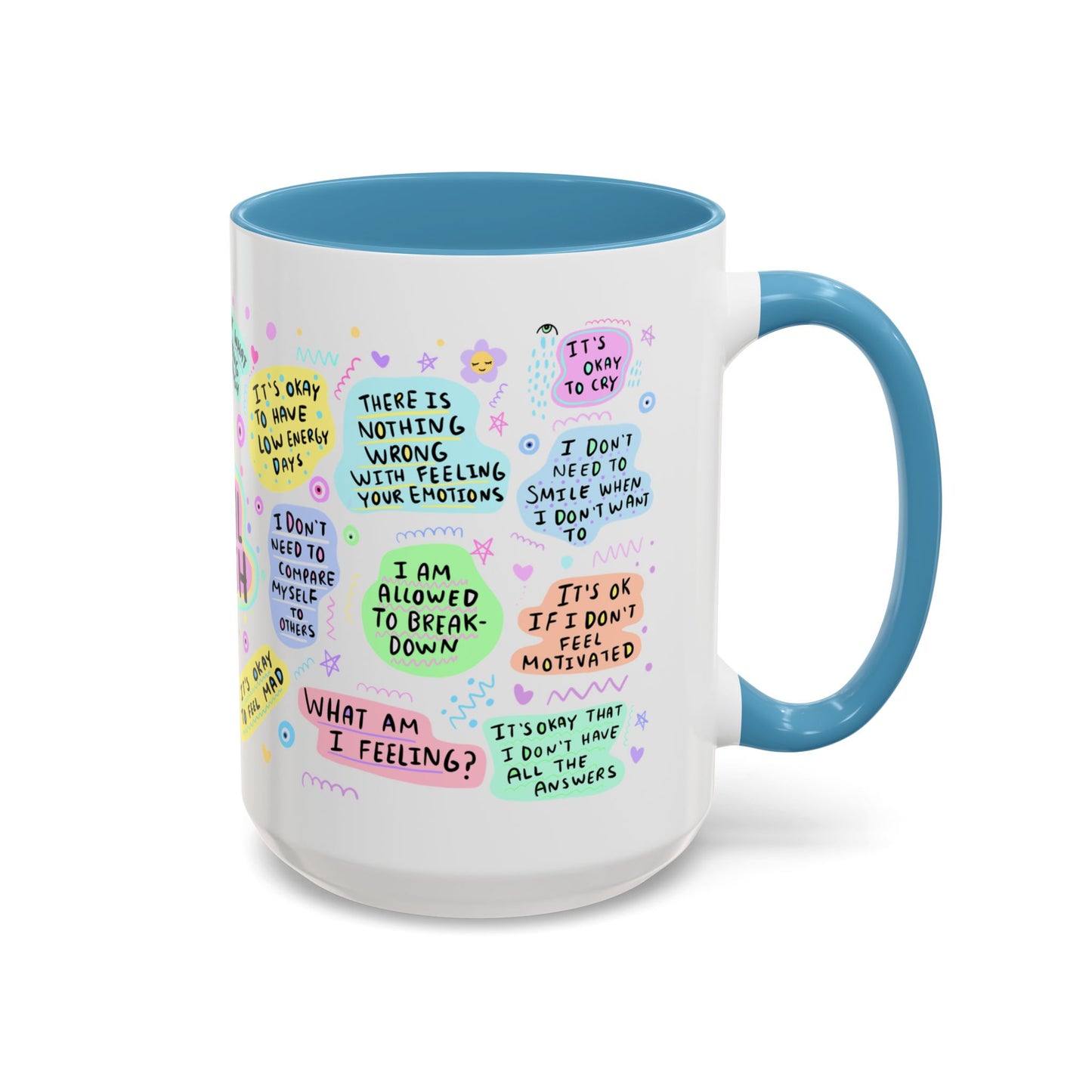 Mental Health Coffee Mug — "My Mental Health Cup" Affirmation Accent Mug