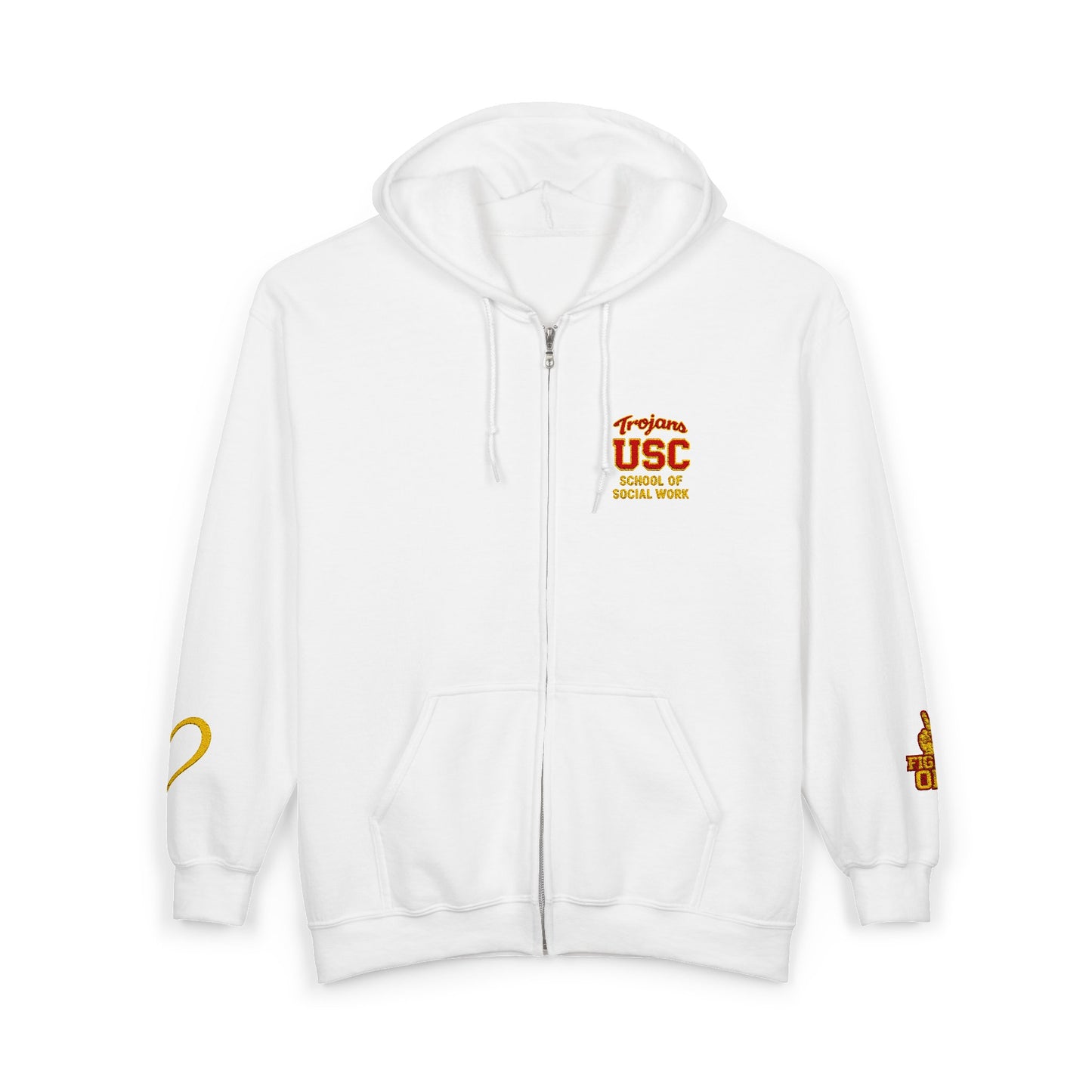 USC School of Social Work -Unisex Heavy Blend™ Full Zip Hooded Sweatshirt - Ultimate Comfort for Fans