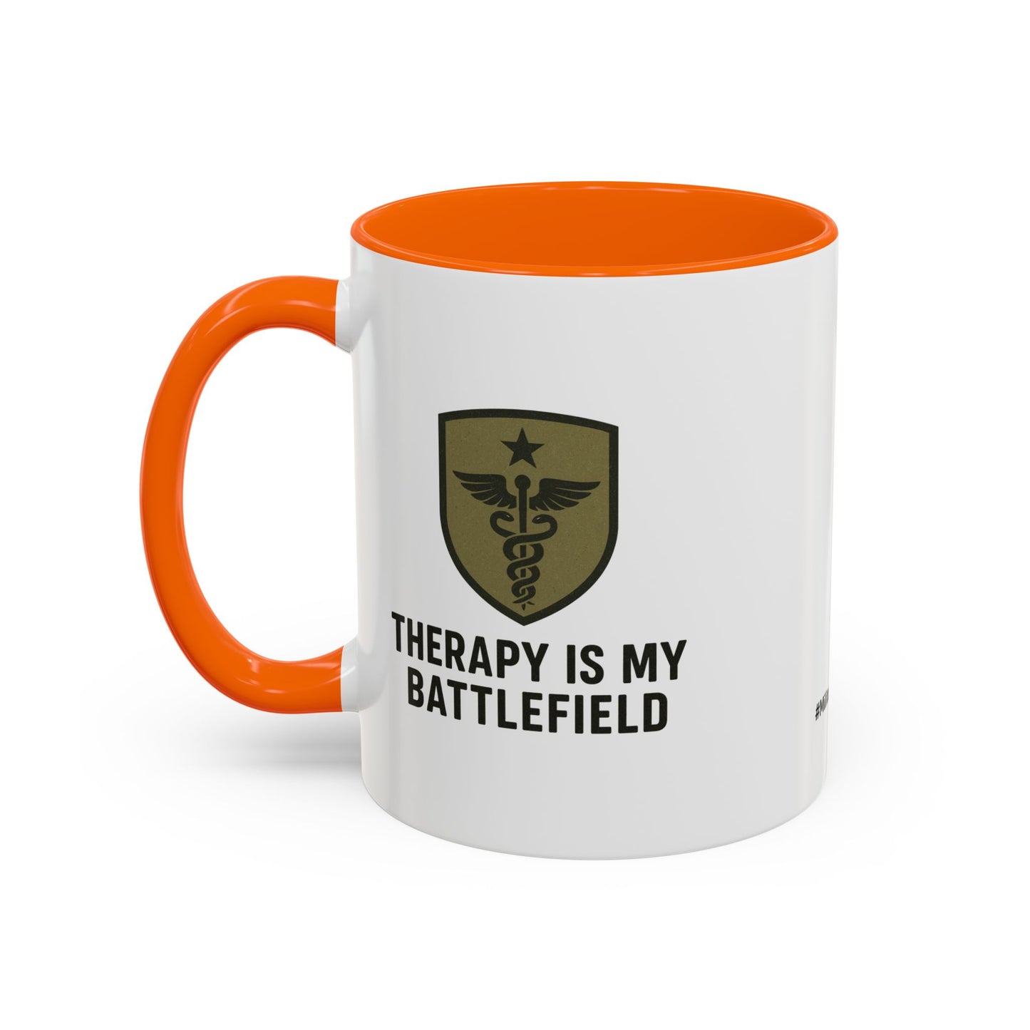 Military Social Work -Empowering Coffee Mug - "Therapy is My Battlefield" - Perfect Gift for Advocates and Supporters