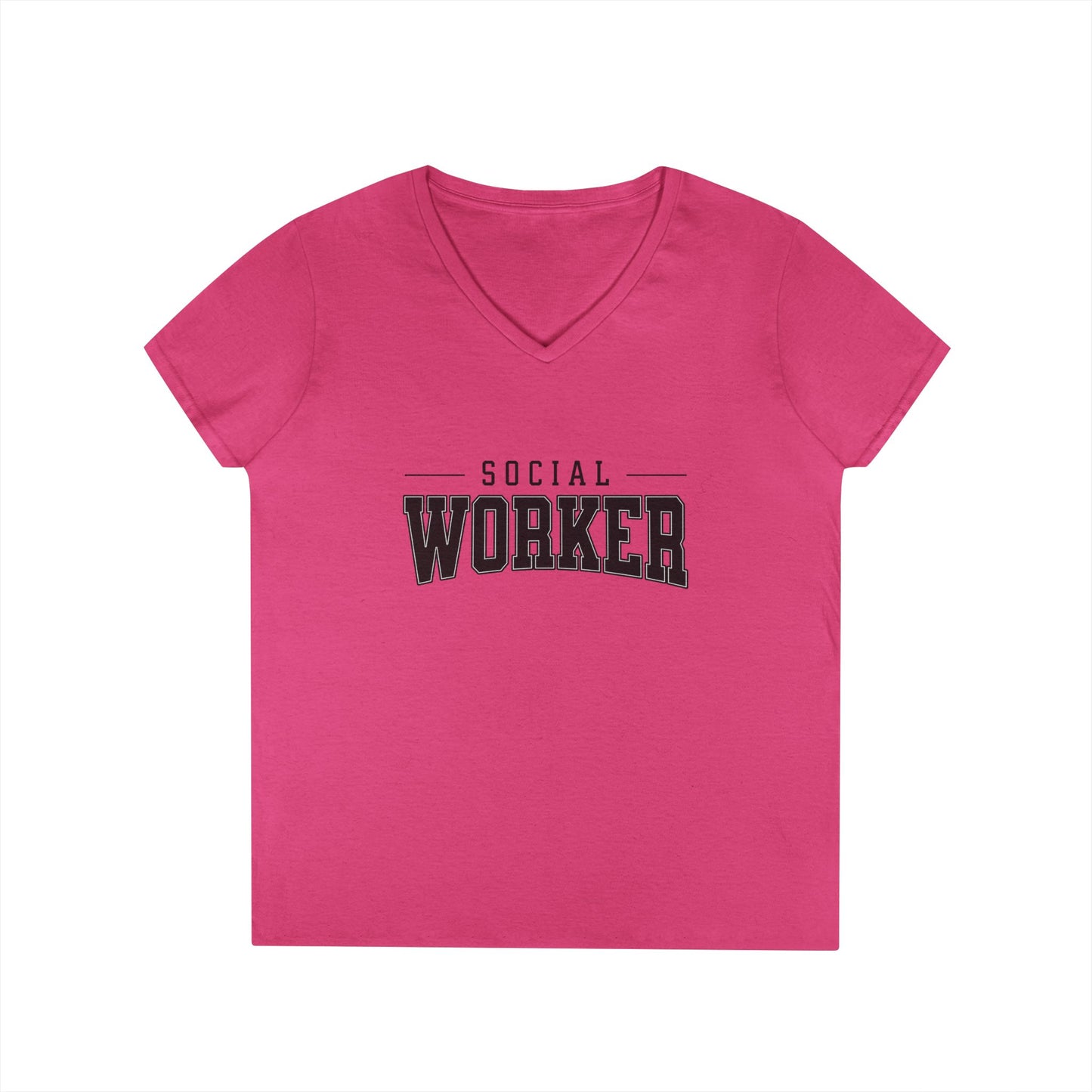 Social Worker Ladies' V-Neck T-Shirt — Casual Professional Gift for Social Work Professionals