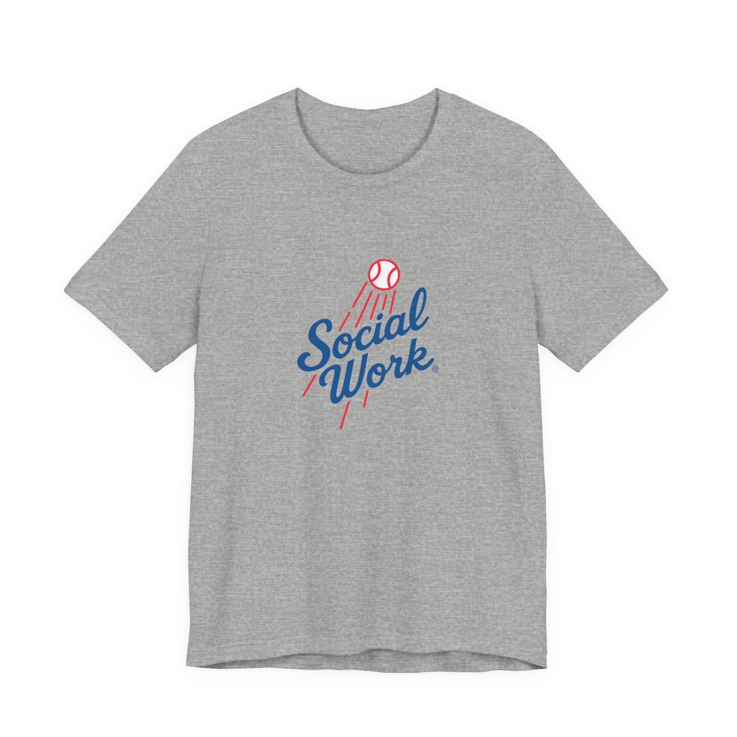 Men's Social Work Baseball Tee — Retro Script Social Worker T-Shirt