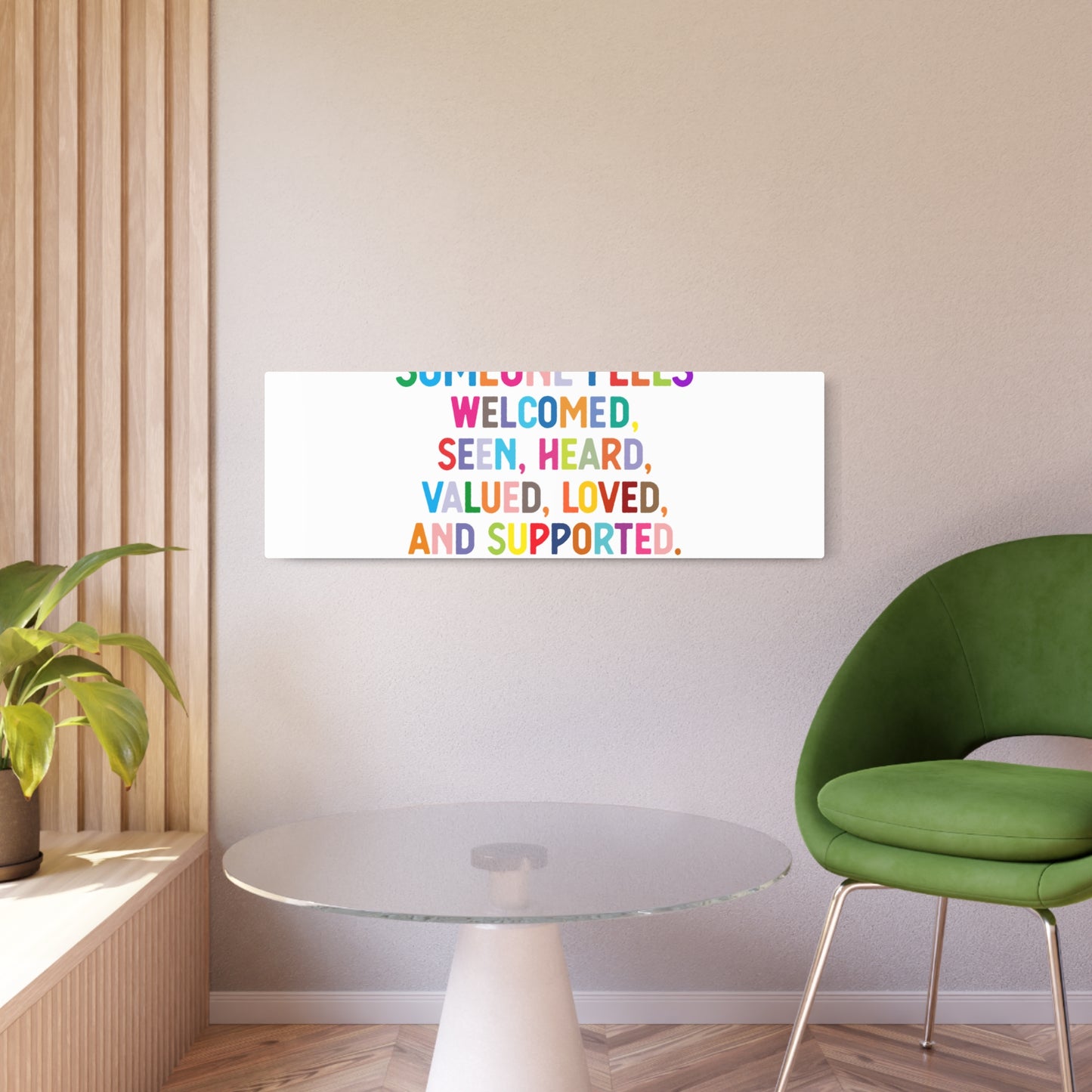 Metal Art Sign - "Be the Reason" Rainbow Inspirational Wall Decor - Social Work