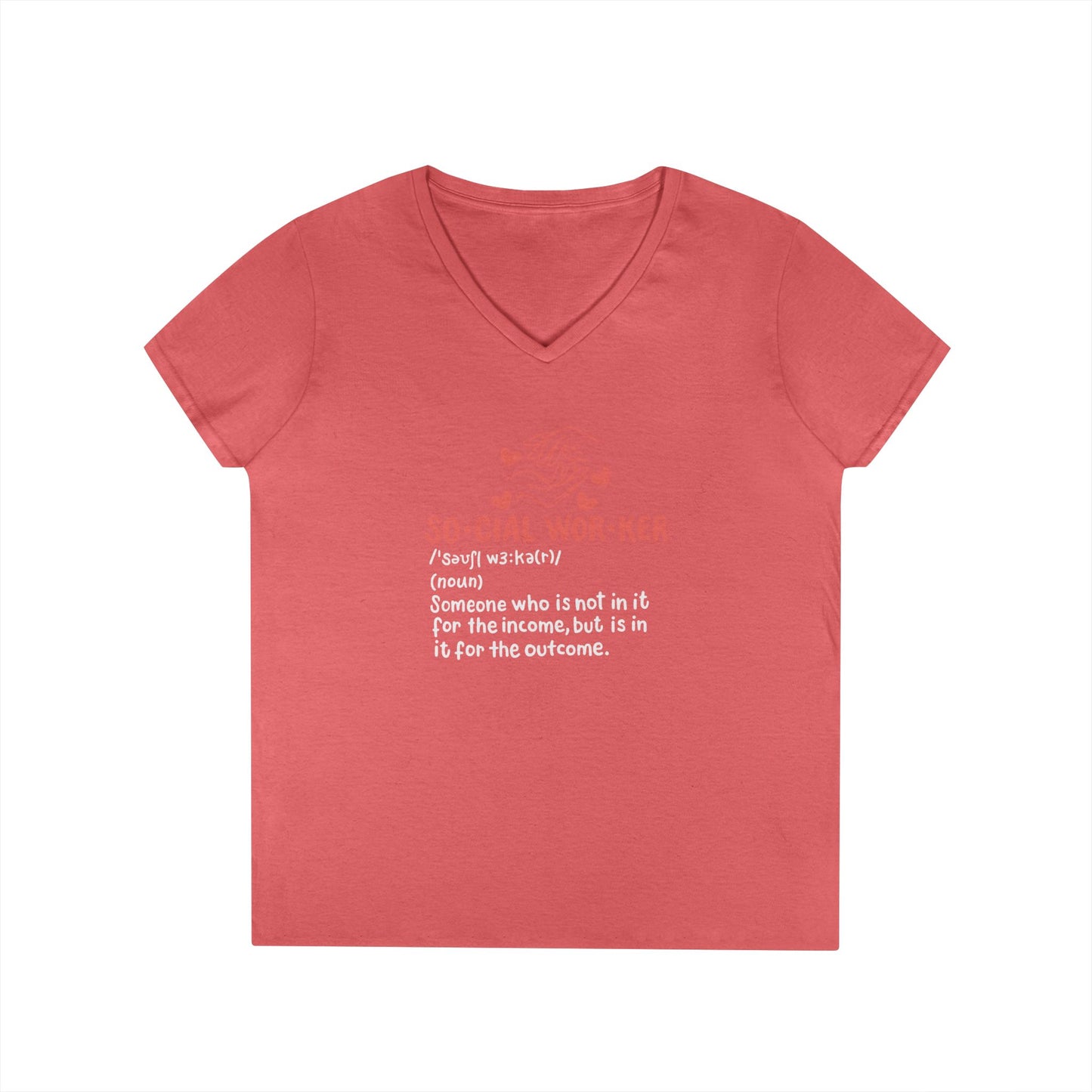 Ladies' V-Neck T-Shirt — Minimalist 'Someone Who Is Not In It' Inspirational Quote Tee