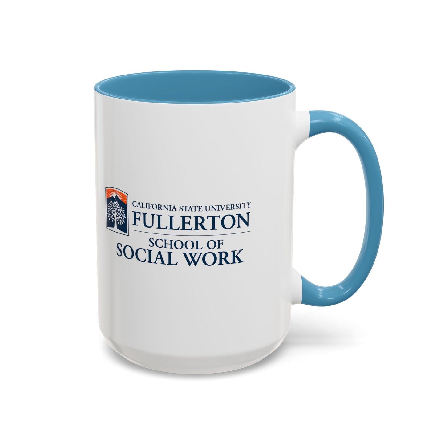 Fullerton School of Social Work Customized Accent Coffee Mug - 15oz