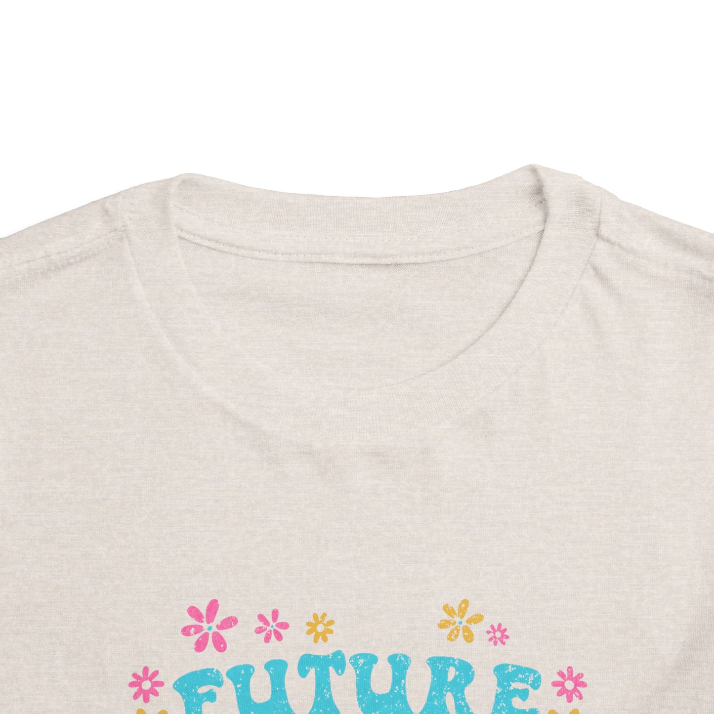 Toddler Tee - "Future Social Worker" Colorful Floral Graphic