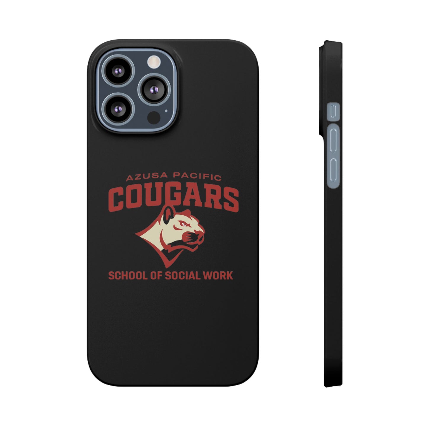 Azuza Pacific University - Slim I-Phone Case - School of Social Work (Black)