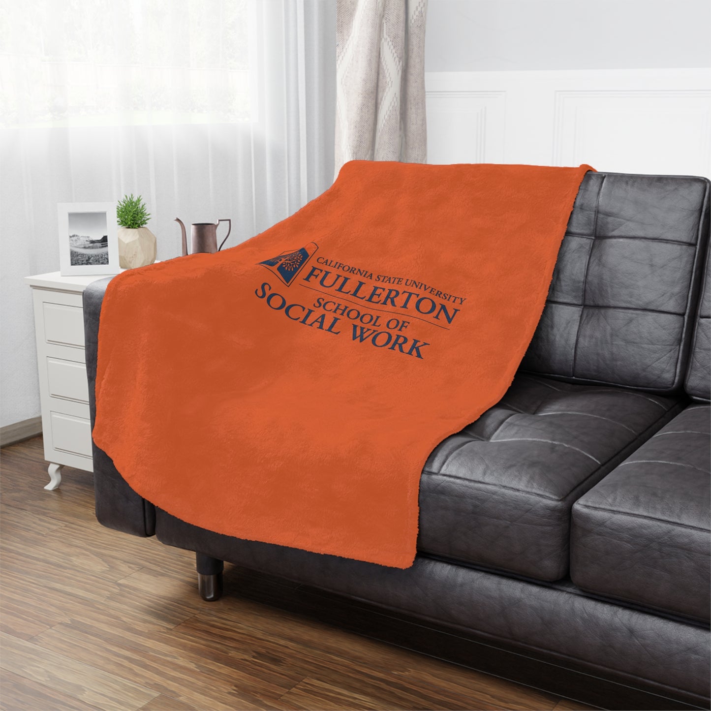 CSU Fullerton - School of Social Work Mini Blanket - Great for your office chair or your couch at home!