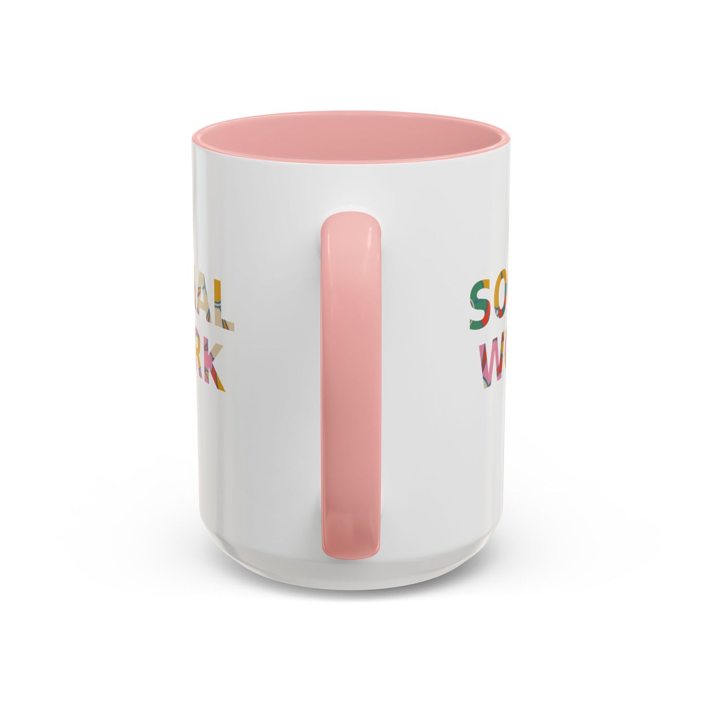 Social Work "Flower Letters" -Accent Mug - 15oz