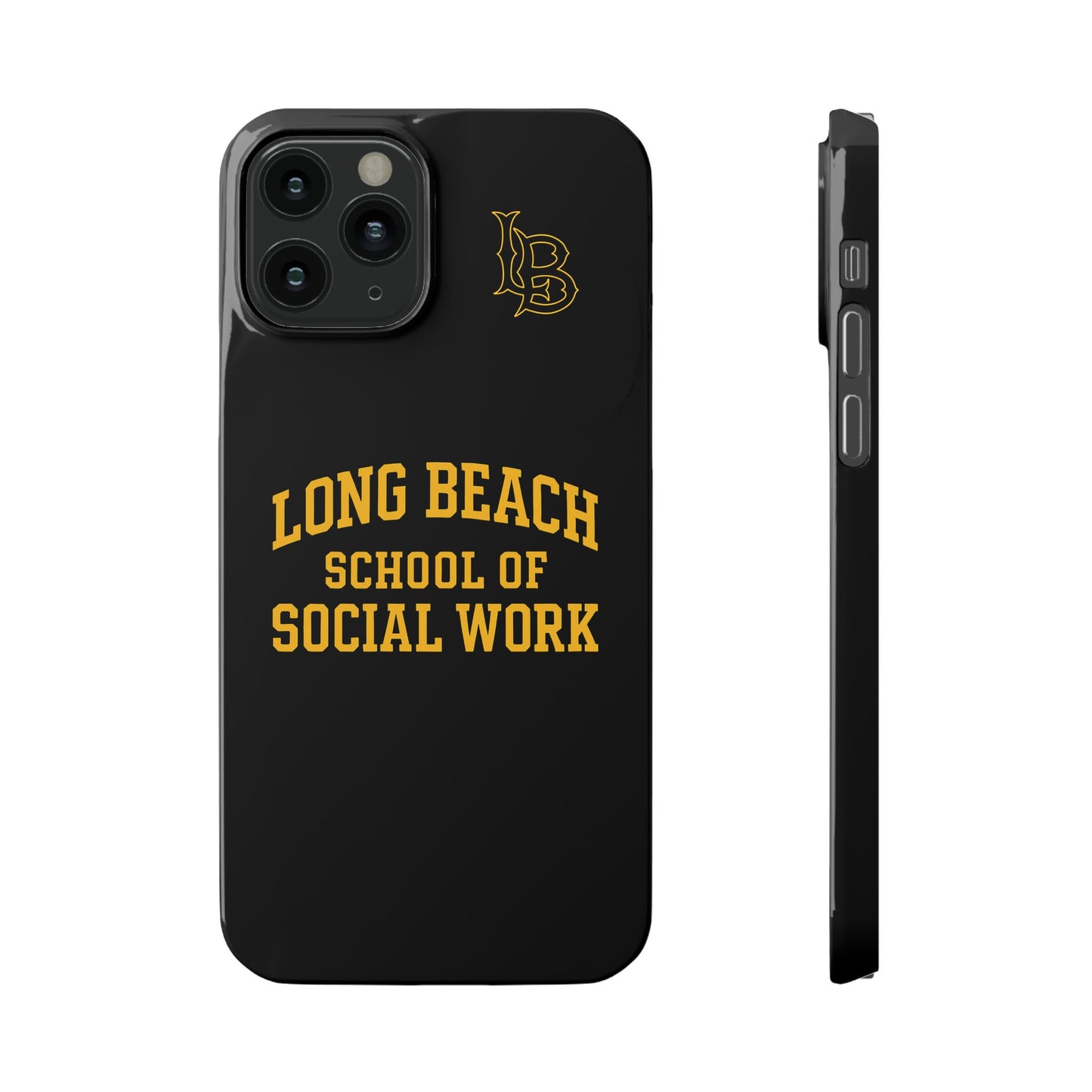 Long Beach State University - Slim I-Phone Case - School of Social Work (Black)