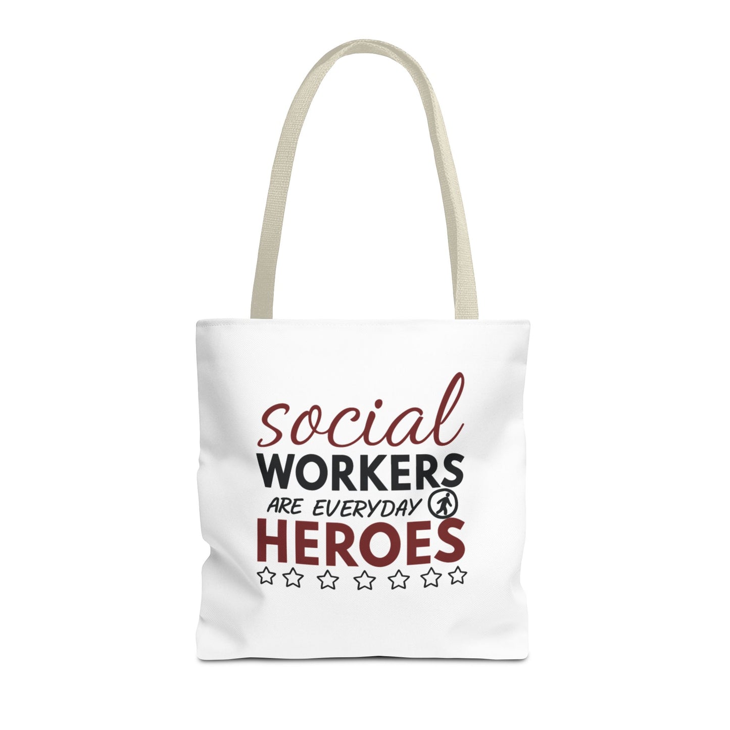 Social Worker Tote Bag — "Social Workers Are Everyday Heroes" / "Social Worker Change the World" Reusable Gift