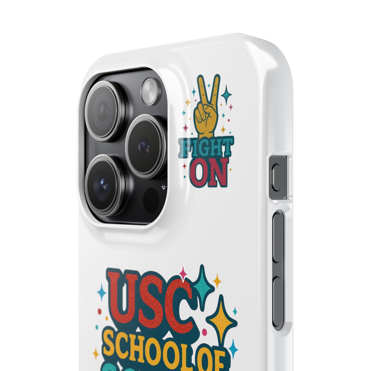 USC Trojans Slim I-Phone Case - School of Social Work - Glitter Style
