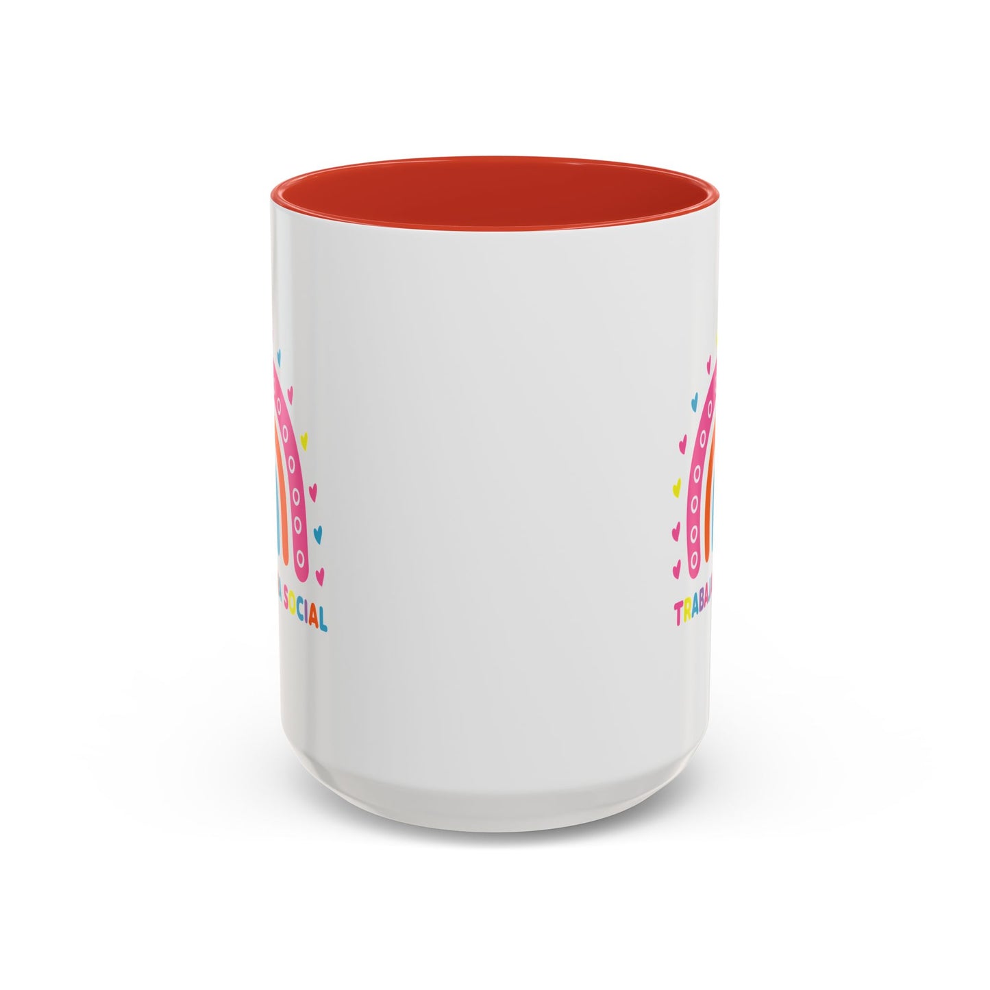 Accent Coffee Mug - 'Trabajadora Social' Colorful Rainbow Social Worker Gift (15 oz)