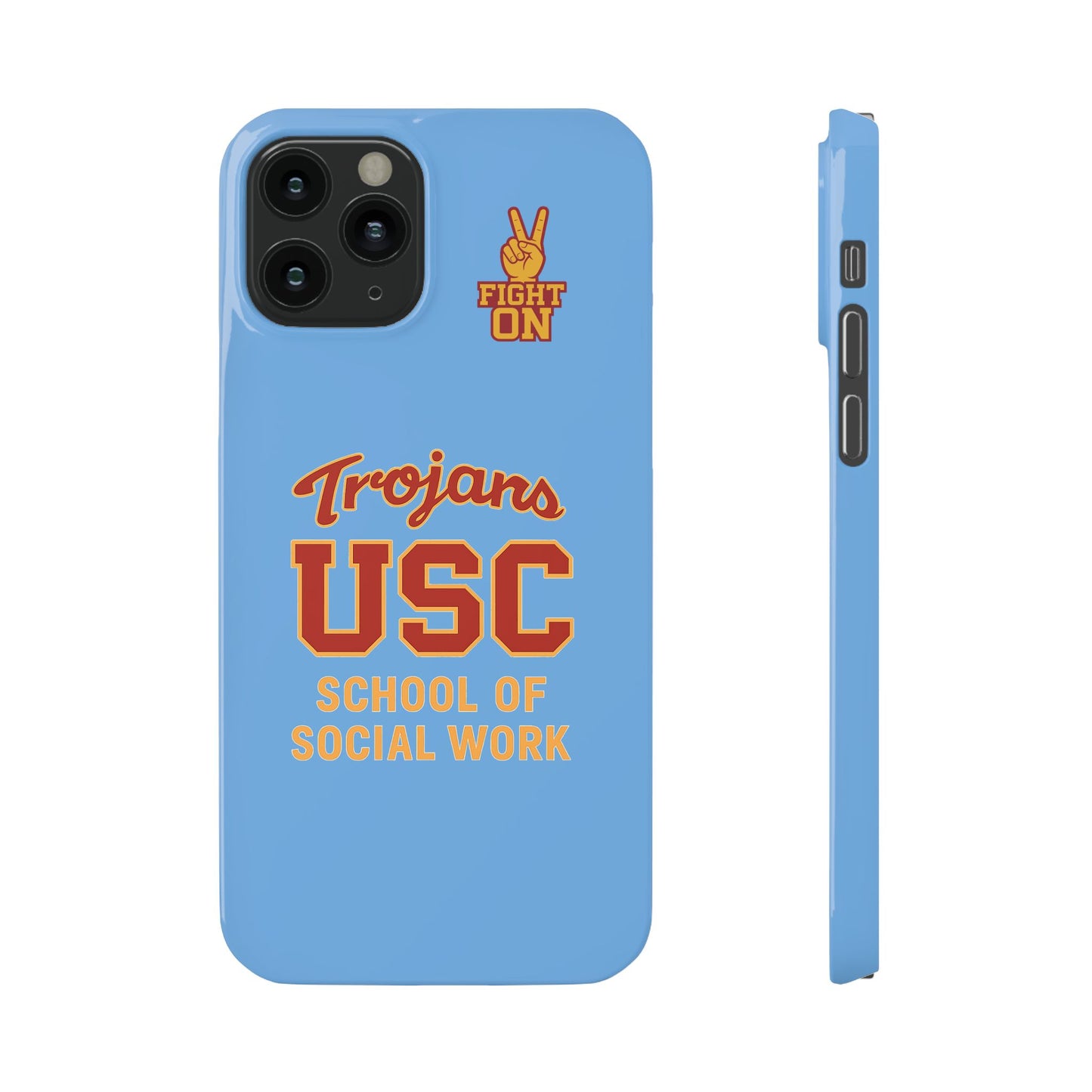 USC Trojans Slim I-Phone Case - School of Social Work (Light Blue)