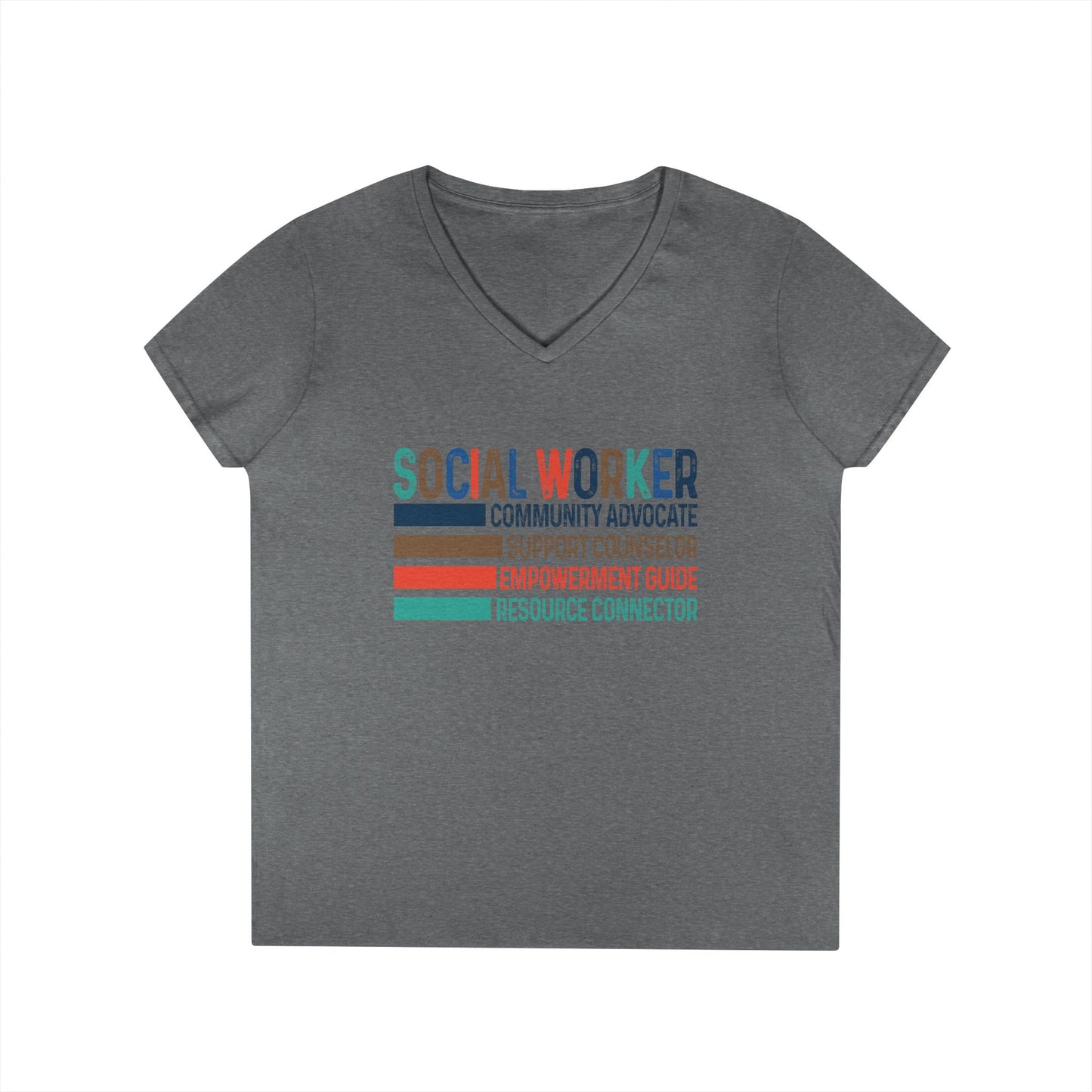 Social Worker V-Neck Tee — Retro & Fun Graphic Shirt