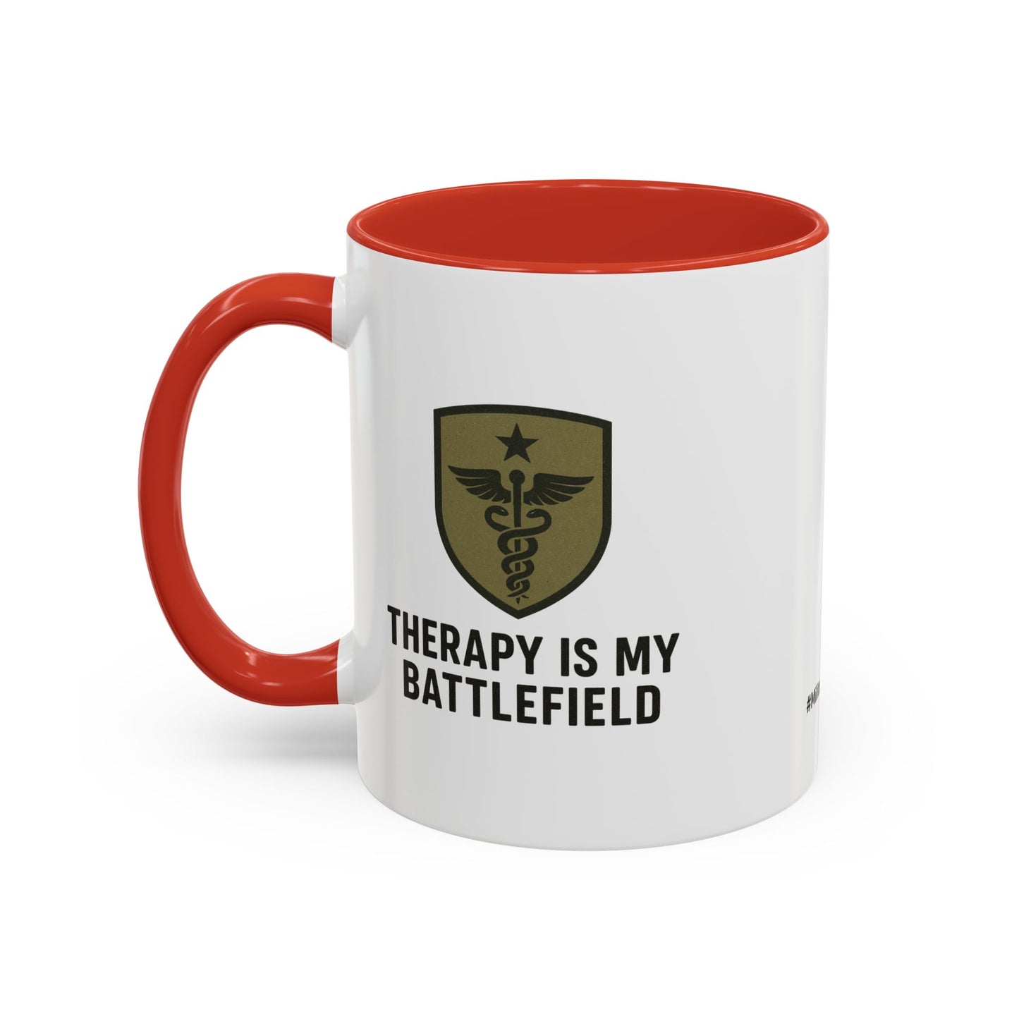 Military Social Work -Empowering Coffee Mug - "Therapy is My Battlefield" - Perfect Gift for Advocates and Supporters