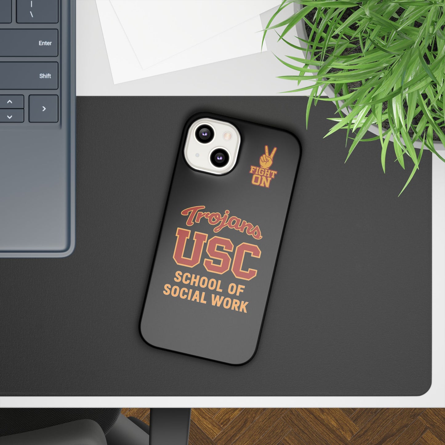 USC Trojans Slim I-Phone Case - School of Social Work (Black)