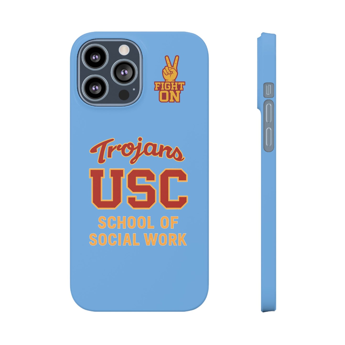 USC Trojans Slim I-Phone Case - School of Social Work (Light Blue)