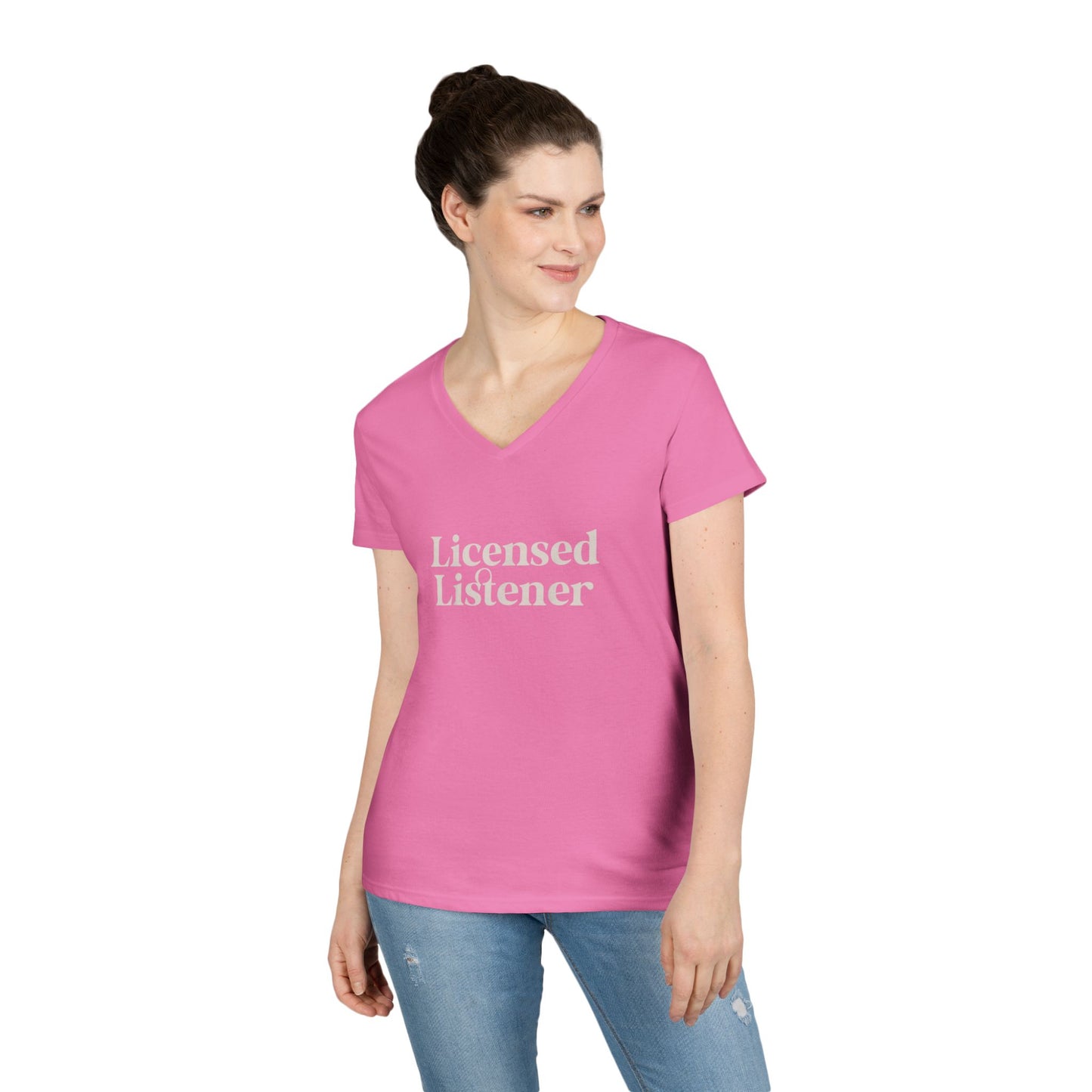 Women's Licensed Listener V-Neck T-Shirt - School Social Worker