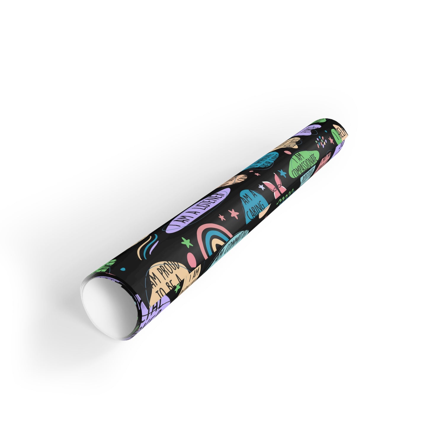 Christmas & Birthday Wrapping Paper Roll – Social Worker Appreciation Pattern (’Social Worker Daily Affirmation’)