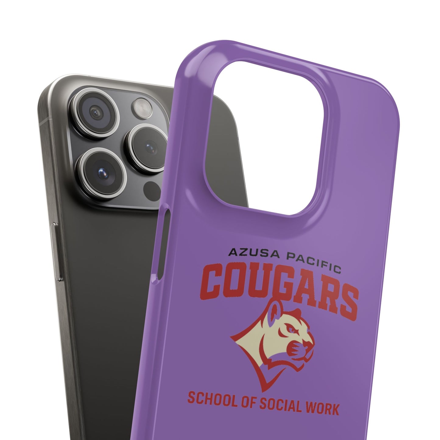 Azuza Pacific University - Slim I-Phone Case - School of Social Work (Light Purple)