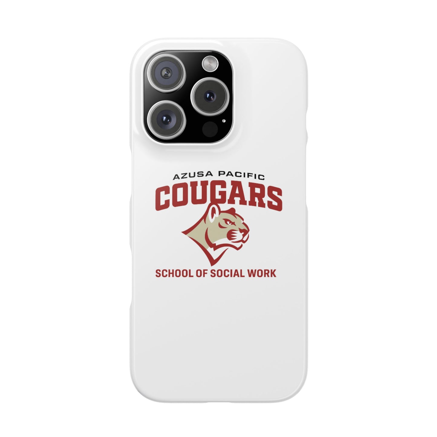 Azuza Pacific University - Slim I-Phone Case - School of Social Work (White)