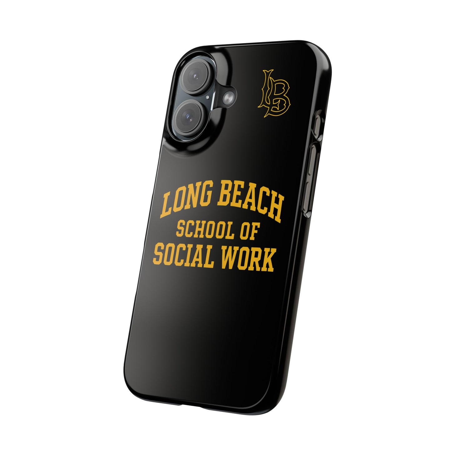 Long Beach State University - Slim I-Phone Case - School of Social Work (Black)